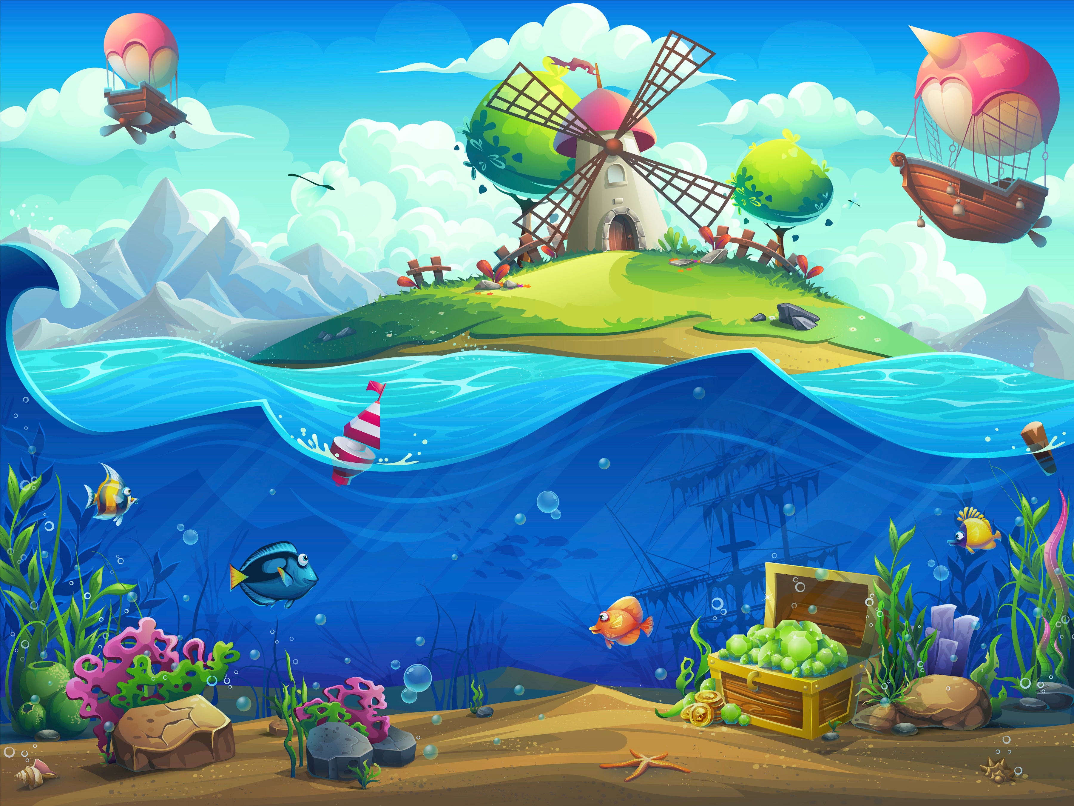 Papermoon "UNTERWASSER PIRATENSCHIFF"