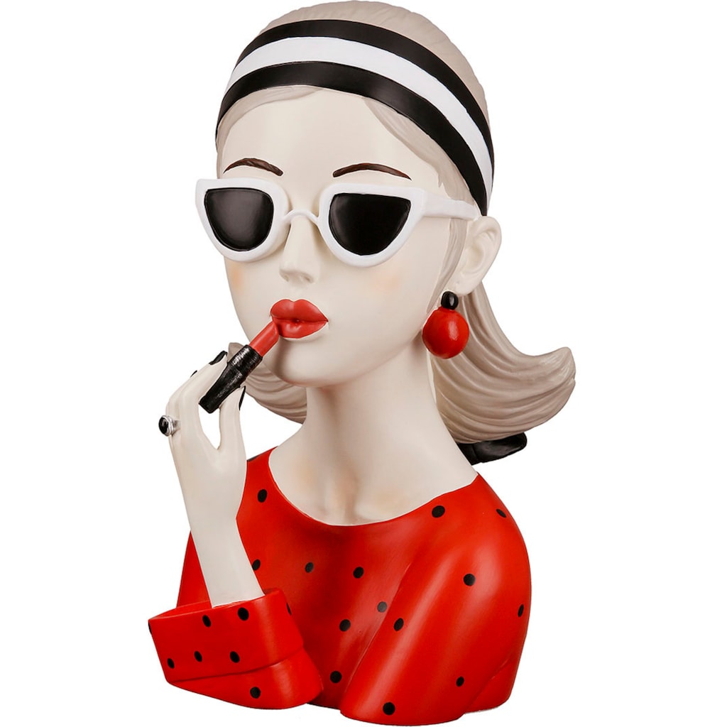 GILDE Dekofigur »Figur Lady mit rotem Lippenstift«