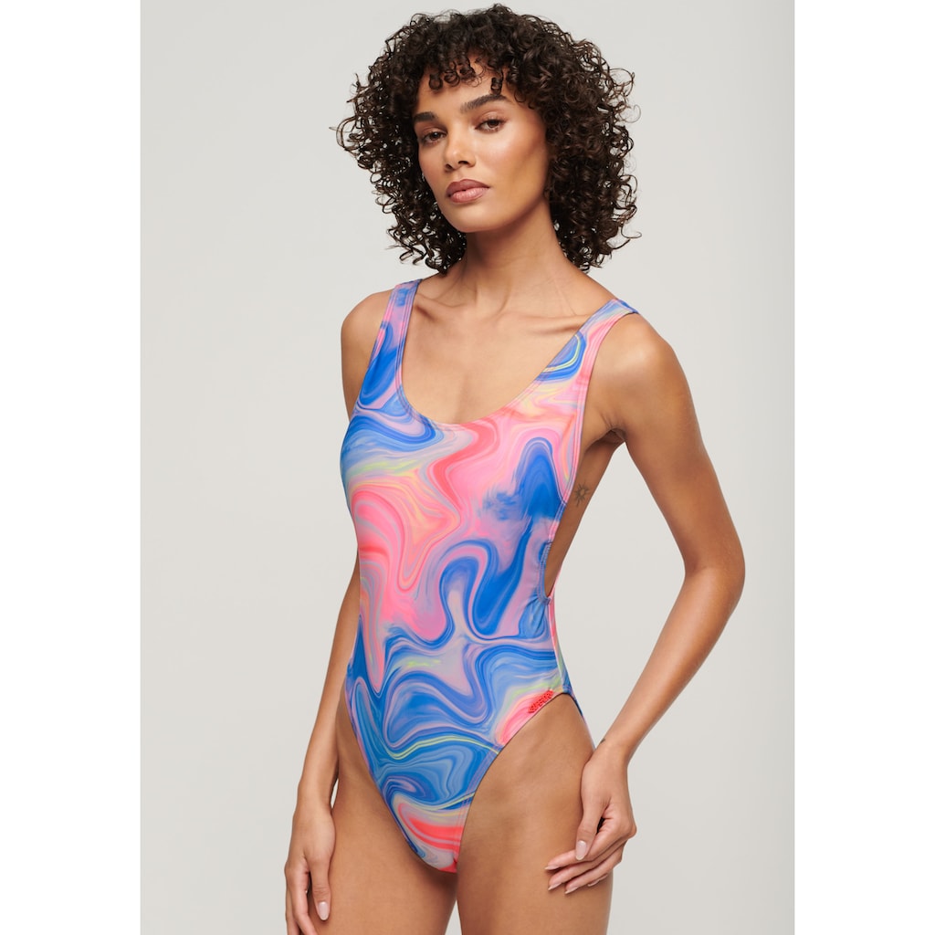 Superdry Badeanzug »PRINT SCOOP BACK SWIMSUIT«