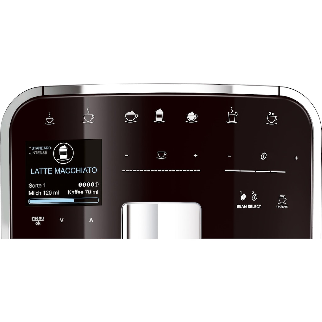 Melitta Kaffeevollautomat »Barista TS Smart® F850-102, schwarz«, 21 Kaffeerezepte & 8 Benutzerprofile, 2-Kammer Bohnenbehälter