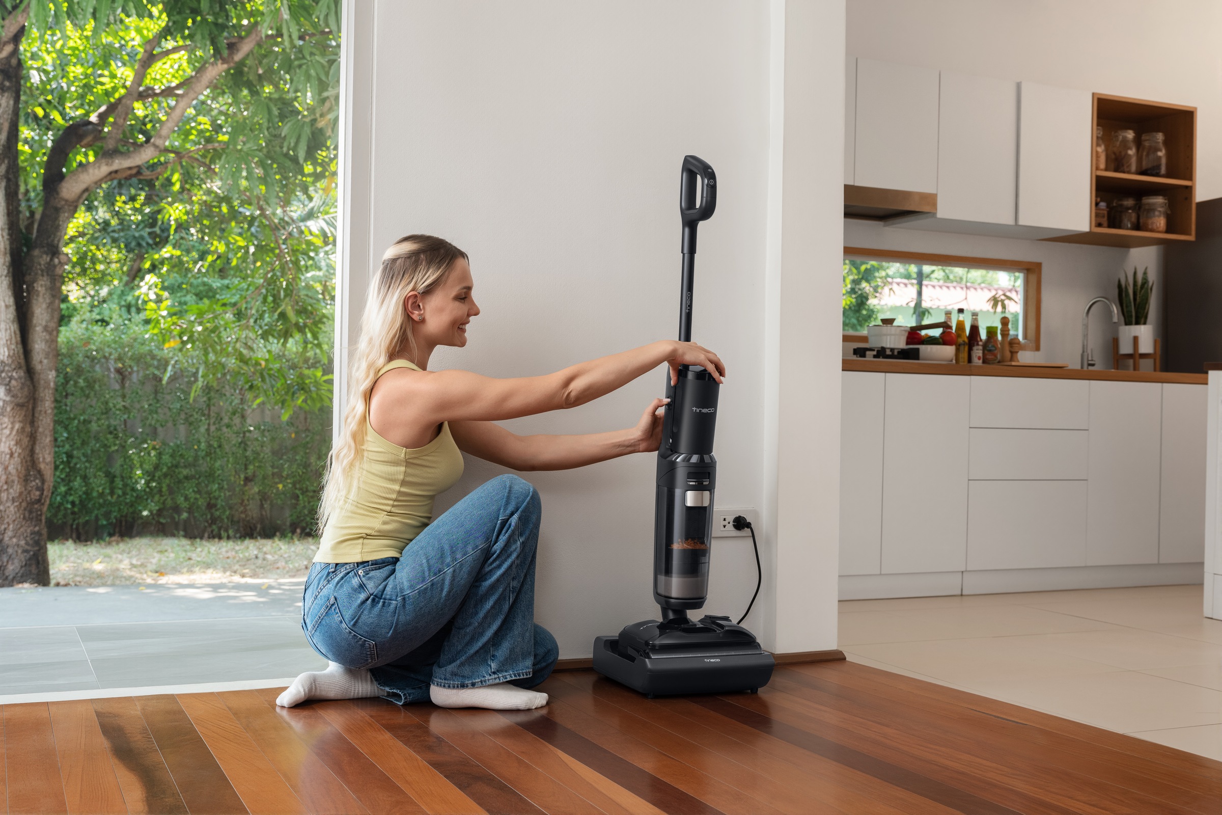 Tineco Nass-Trocken-Sauger »FLOOR ONE Switch S7 Stretch Premium, mit 85°Grad Heißluft-Trocknung,« für Tierhaare & Allergiker, Teppich & Hartboden