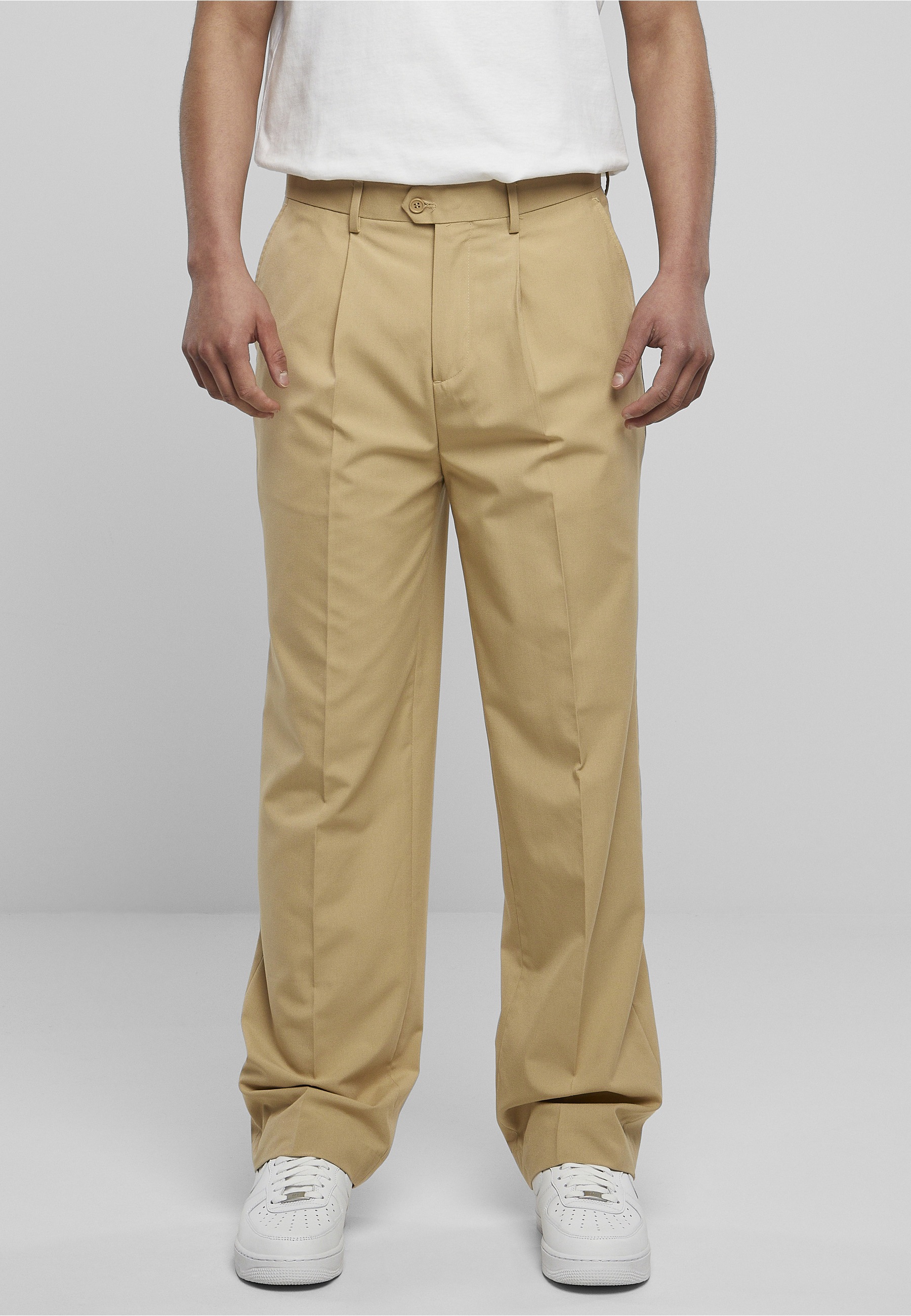 URBAN CLASSICS Stoffhose »Urban Classics Herren Straight Pleat-Front Trousers«