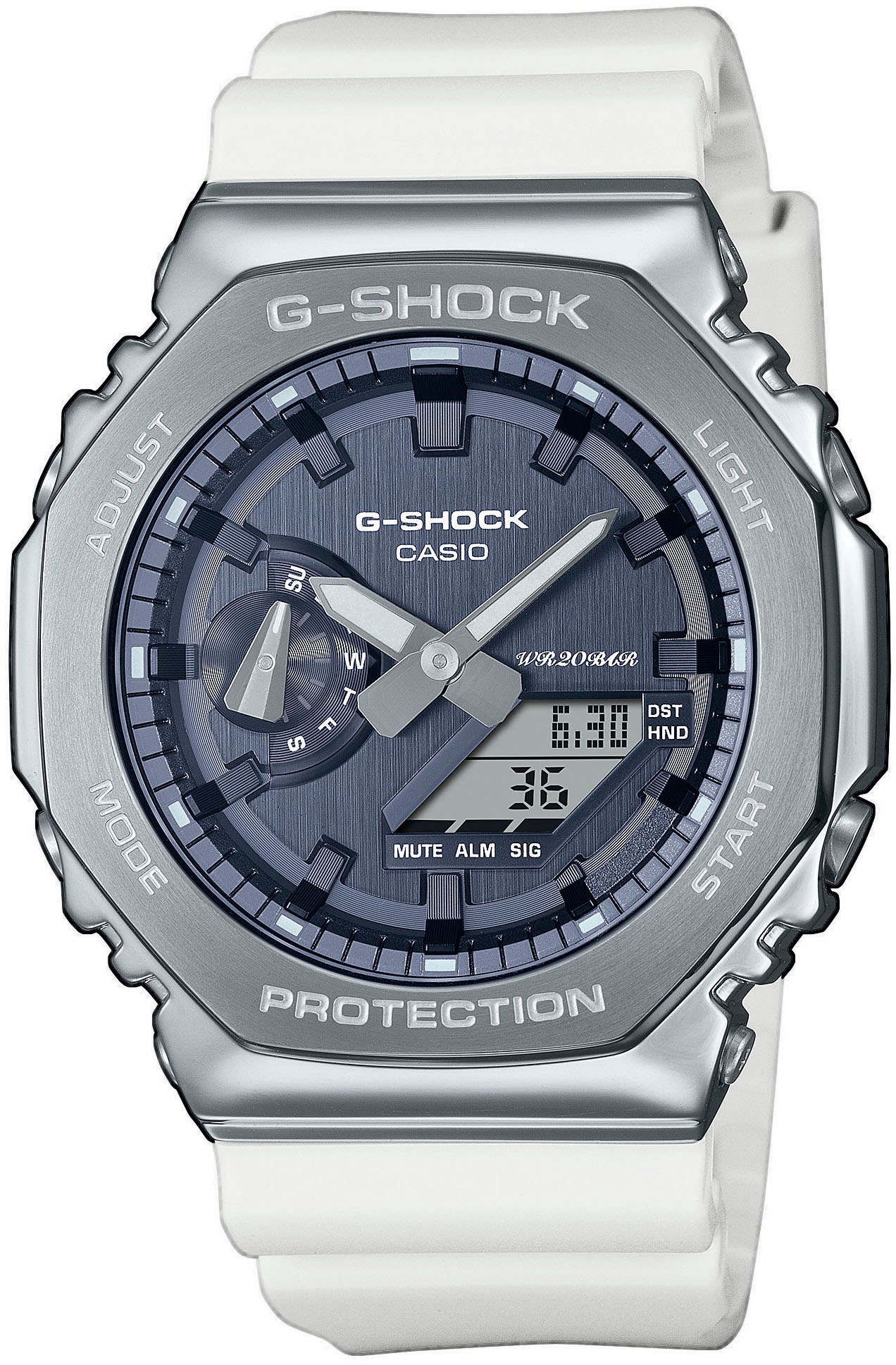 CASIO G-SHOCK Chronograph »GM-2100WS-7AER«, Quarzuhr, Armbanduhr, Herrenuhr, digital, bis 20 bar wasserdicht