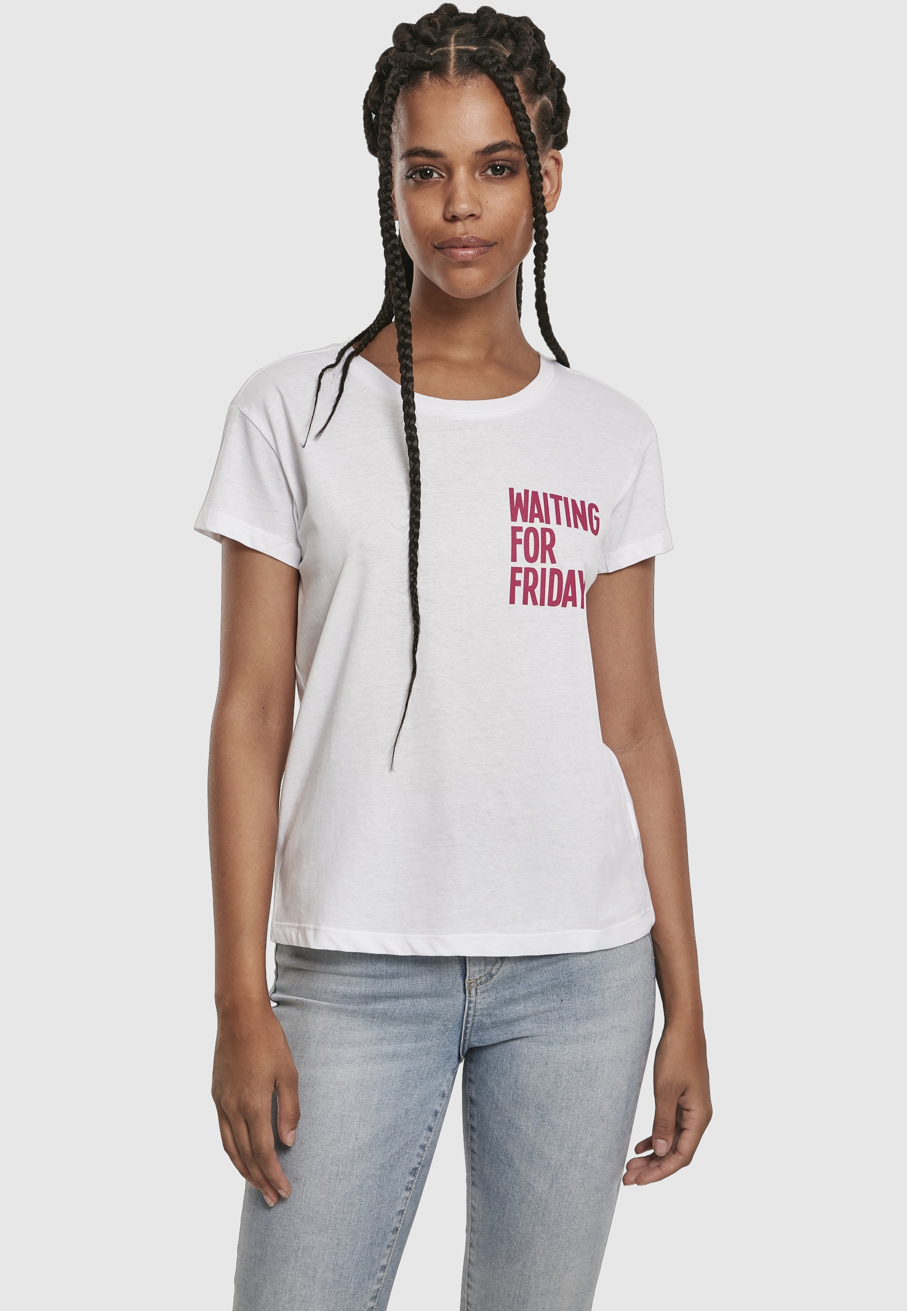 MisterTee T-Shirt »MisterTee Damen Ladies Waiting For Friday Box Tee« 1 Stk.