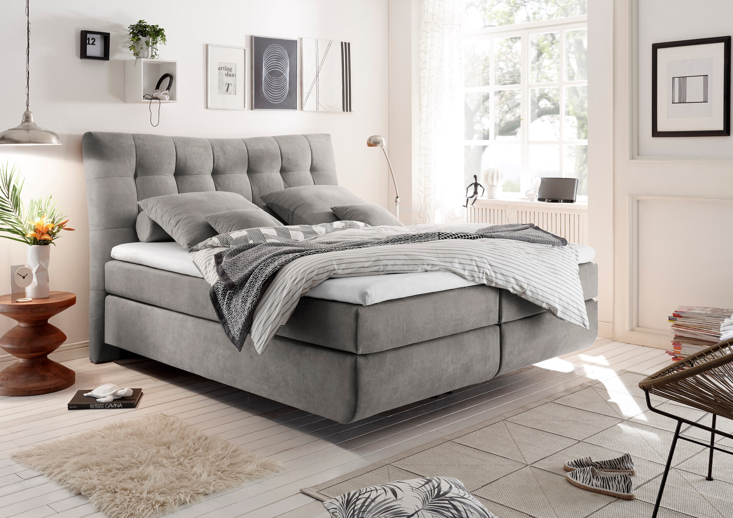 ED EXCITING DESIGN Boxspringbett »Malibu«, inkl. Topper