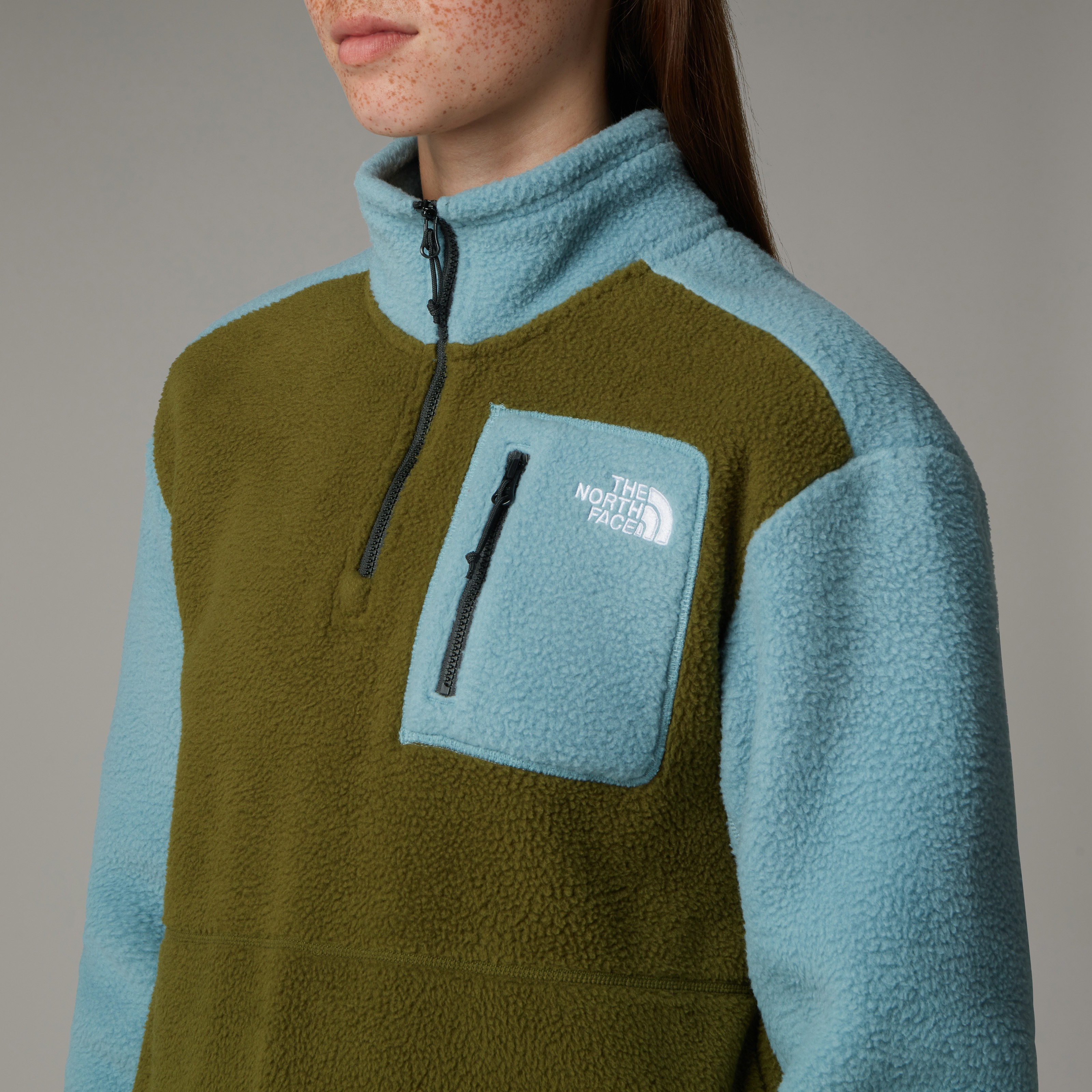 Thumbnail - The North Face Strickfleece-Pullover "Yumiori Fleecejacke mit 1/4-langem RV für Damen", (1 tlg.)