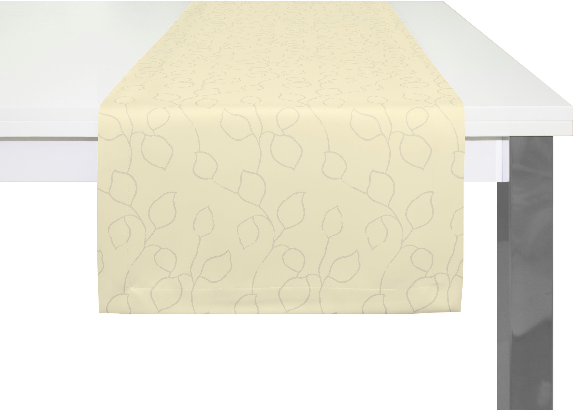 Wirth Tischläufer "Westport" Made in Germany, Jacquard Dekostoff, Blatt-Des günstig online kaufen