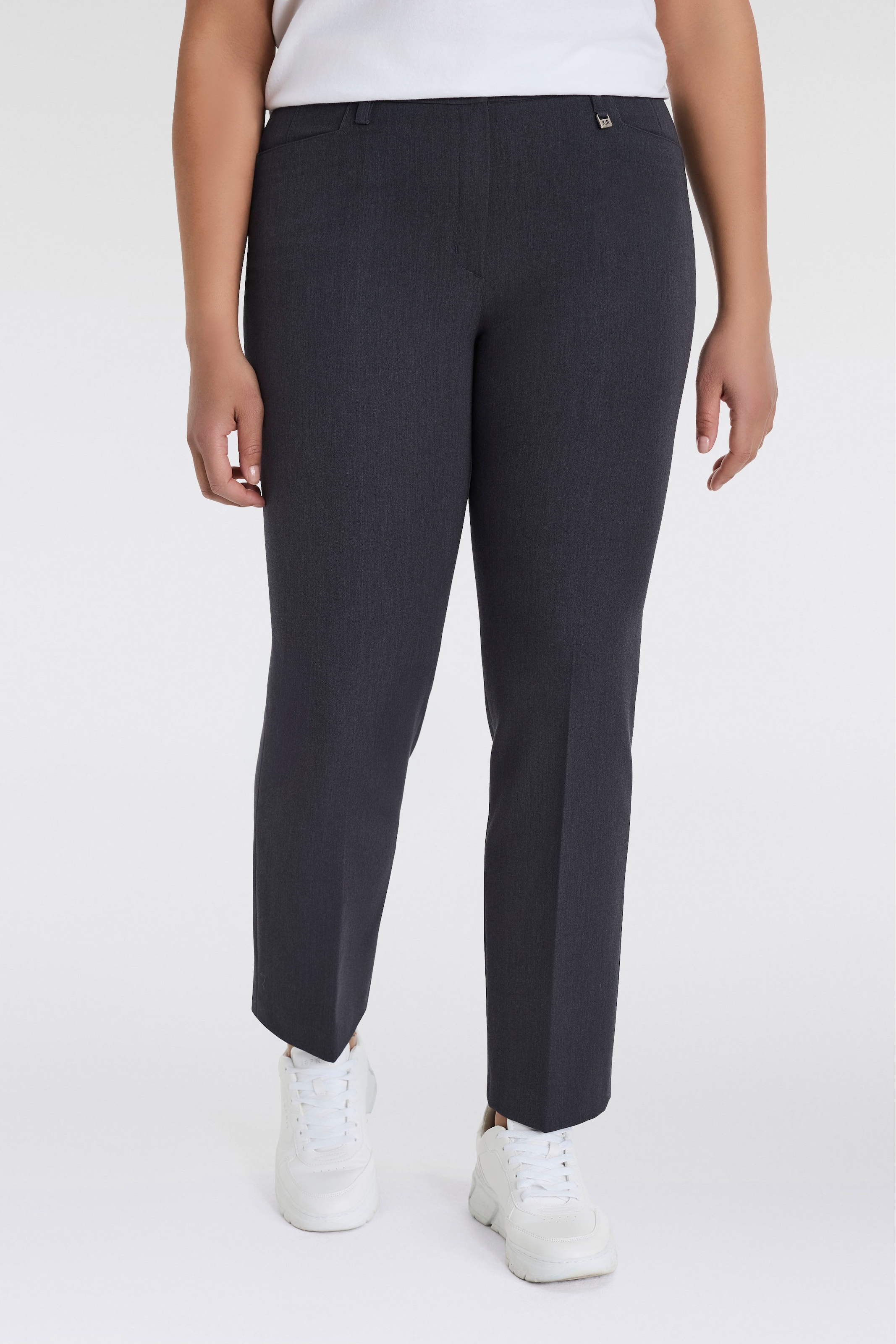 KjBRAND Stoffhose »Hose Bea in Bi-Stretch Kammgarnoptik mit Bügelfalte«, ideal für kräftige Oberschenkel
