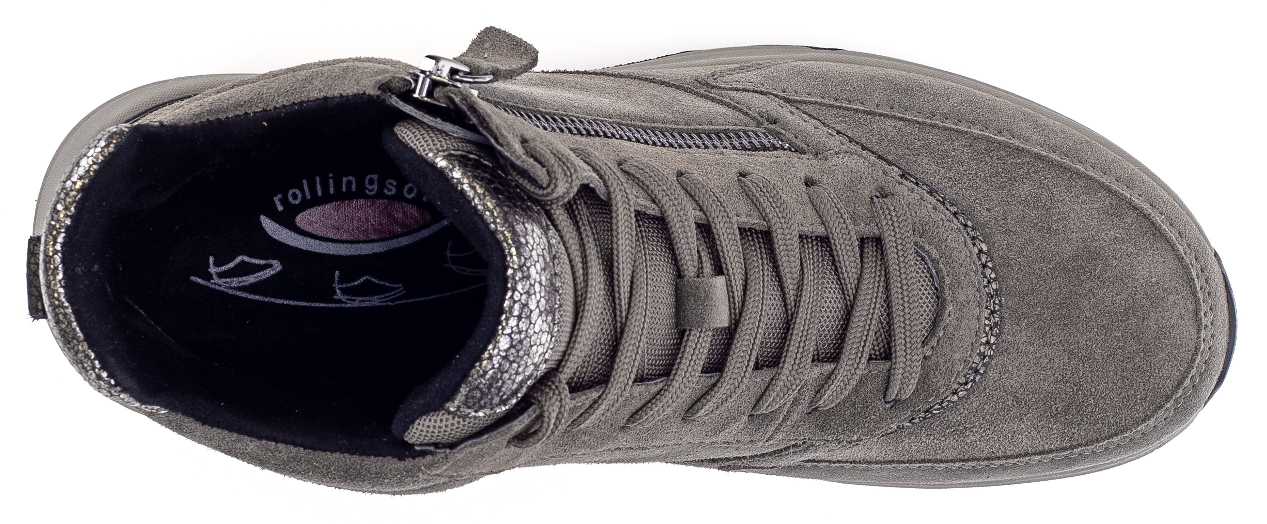 Thumbnail - rollingsoft Keilsneaker, Freizeitschuh, Schnürschuh, Schnürboots mit herausnehmbarem Fußbett