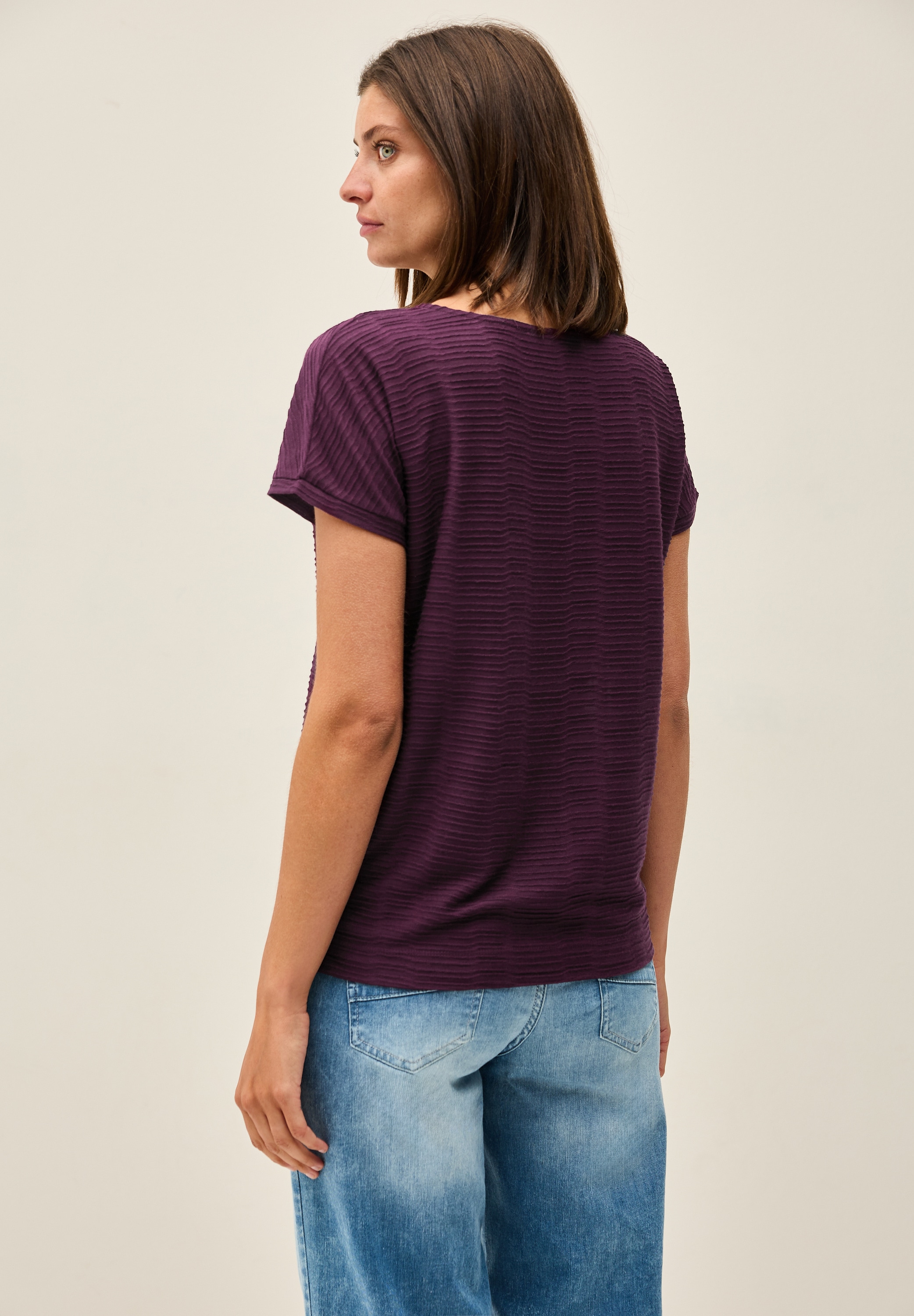 Cecil T-Shirt, aus elastischem Materialmix