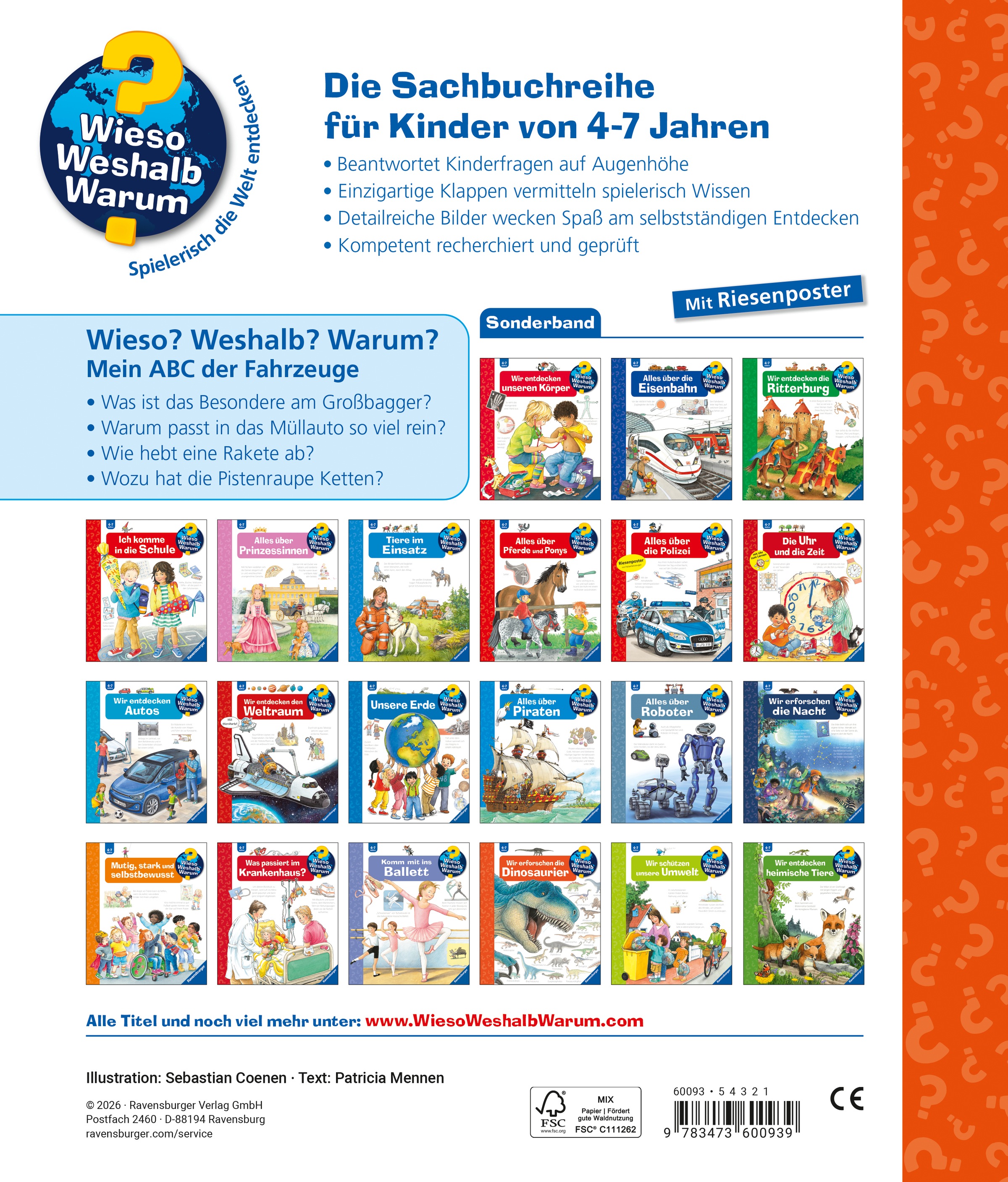 Ravensburger Kinderbuch »Wieso? Weshalb? Warum? Sonderband - Mein ABC der Fahrzeuge«