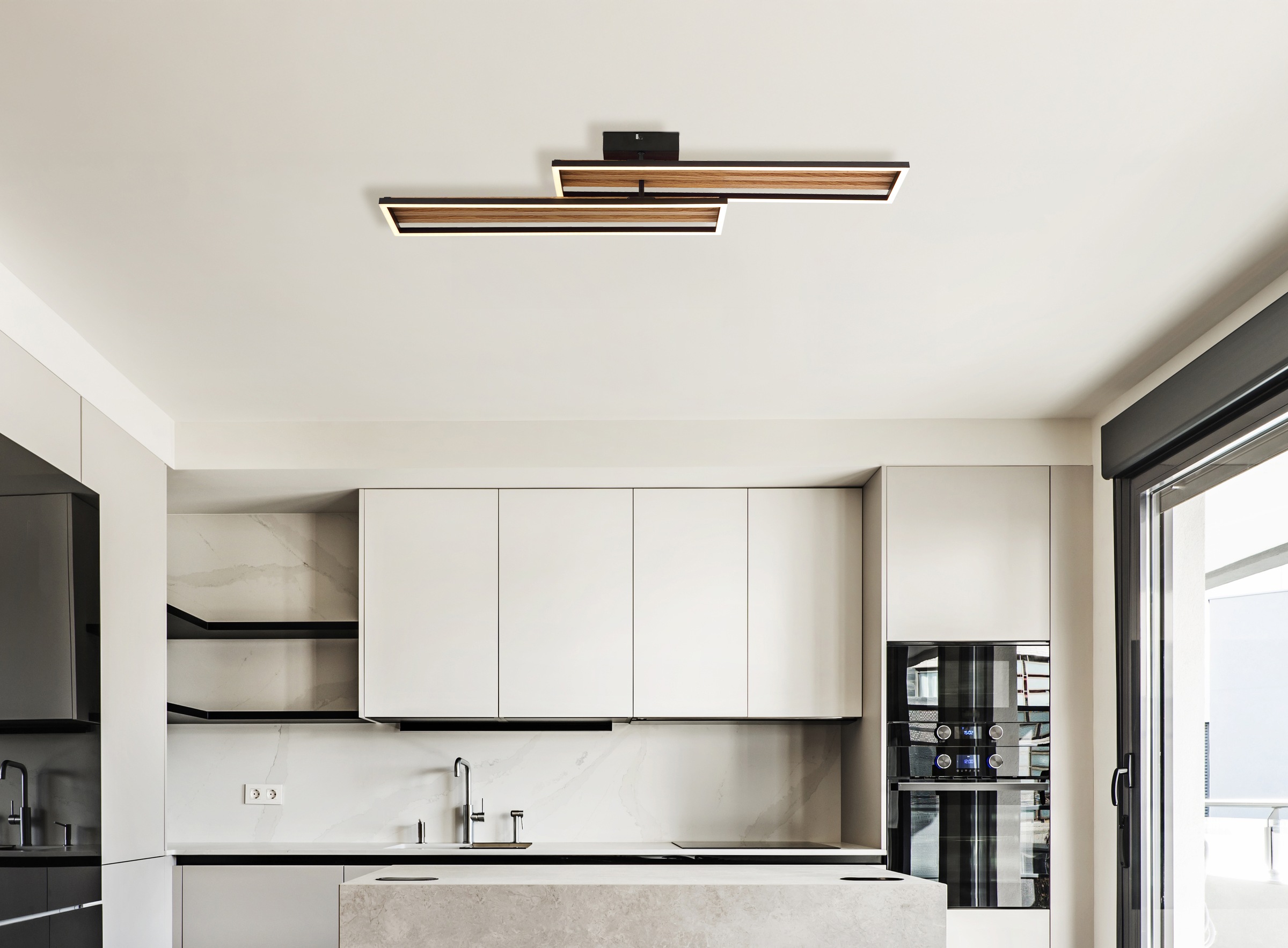 GLOBO LIGHTING Deckenleuchte »DAKARI I« LED-Modul 1 Stk. Warmweiß Deckenlampe Wohnzimmer-Leuchte Schlafzimmer-Leuchte Flur Küche