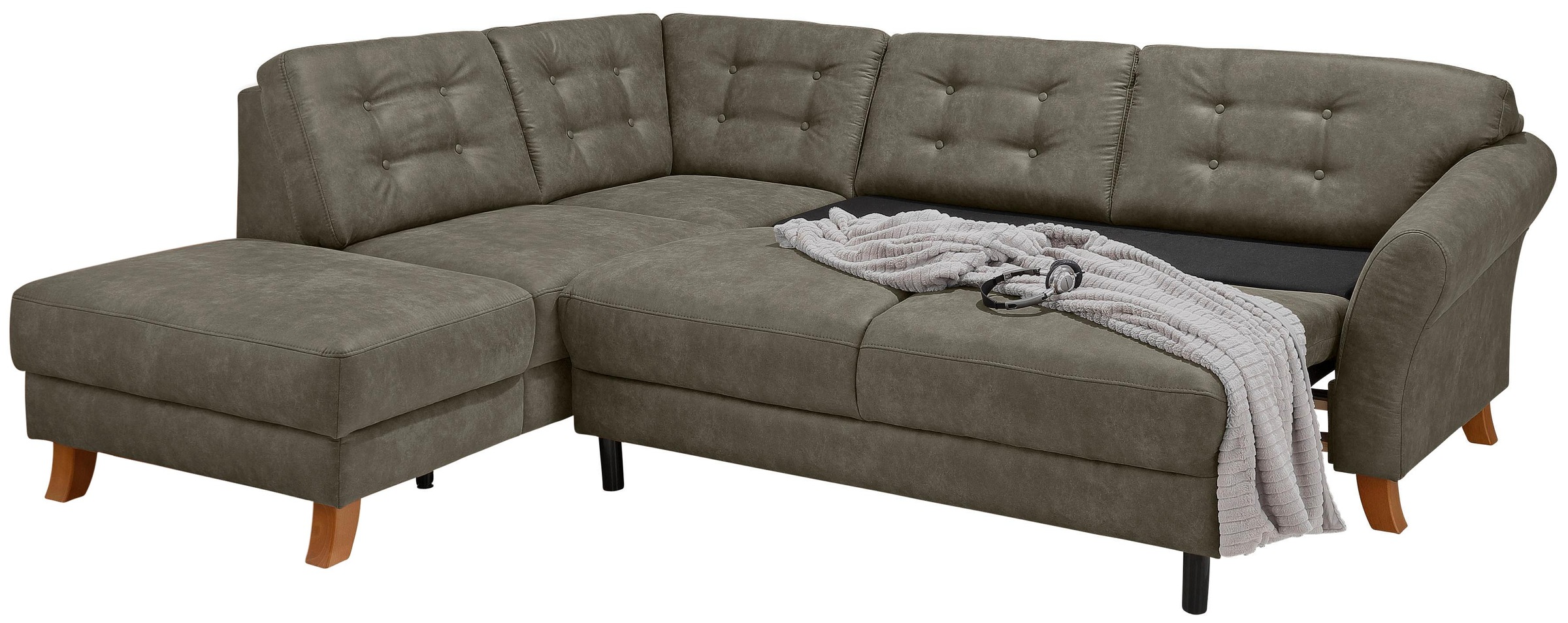Home affaire Ecksofa »Trondheim L-Form«, mit Federkern