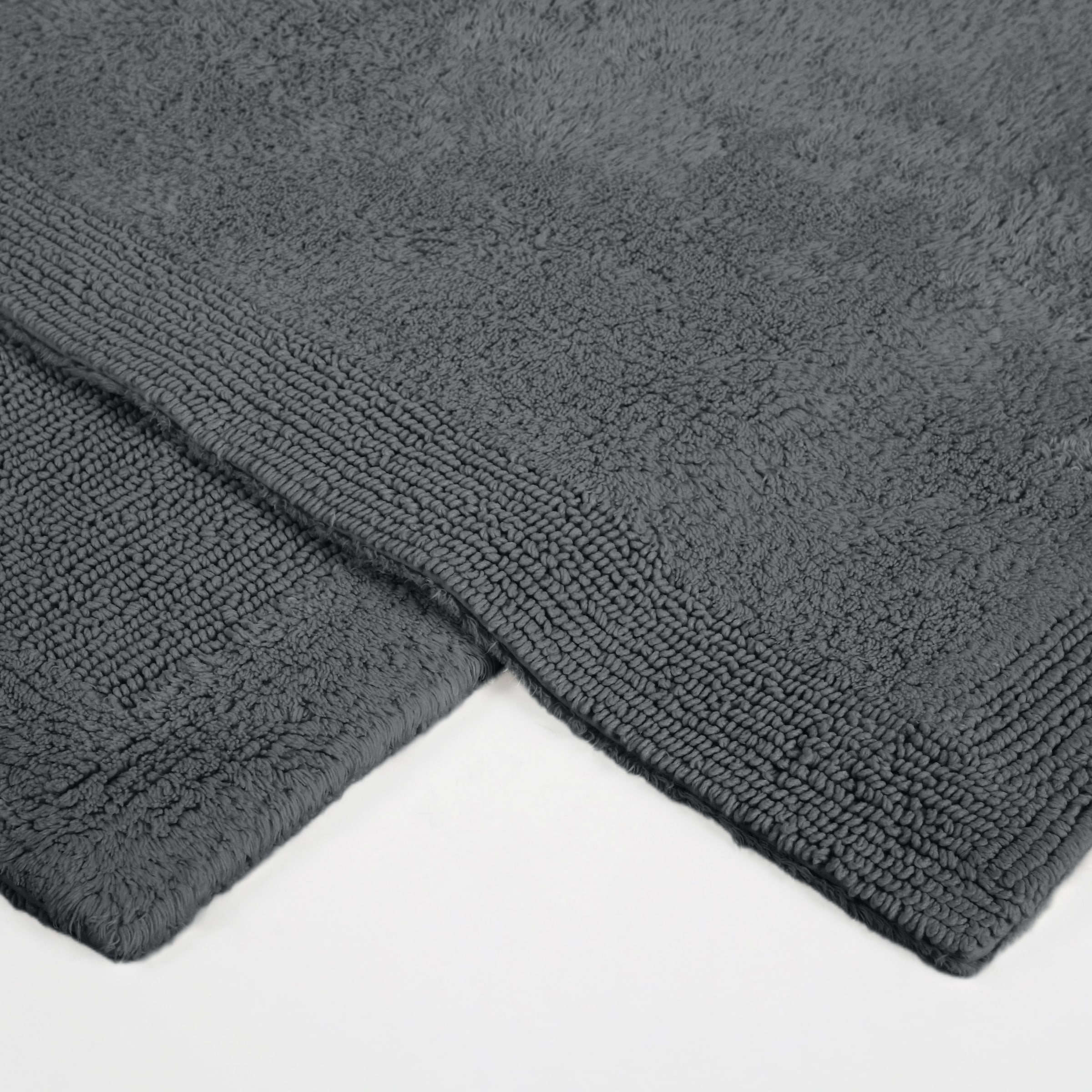 my home Badematte »Kapra, Badvorleger, Badezimmer Teppich«, beidseitig nutzbar-fußbodenheizungsgeeignet-strapazierfähig, mit Bordüre, Badteppich, Badematte, Baumwolle