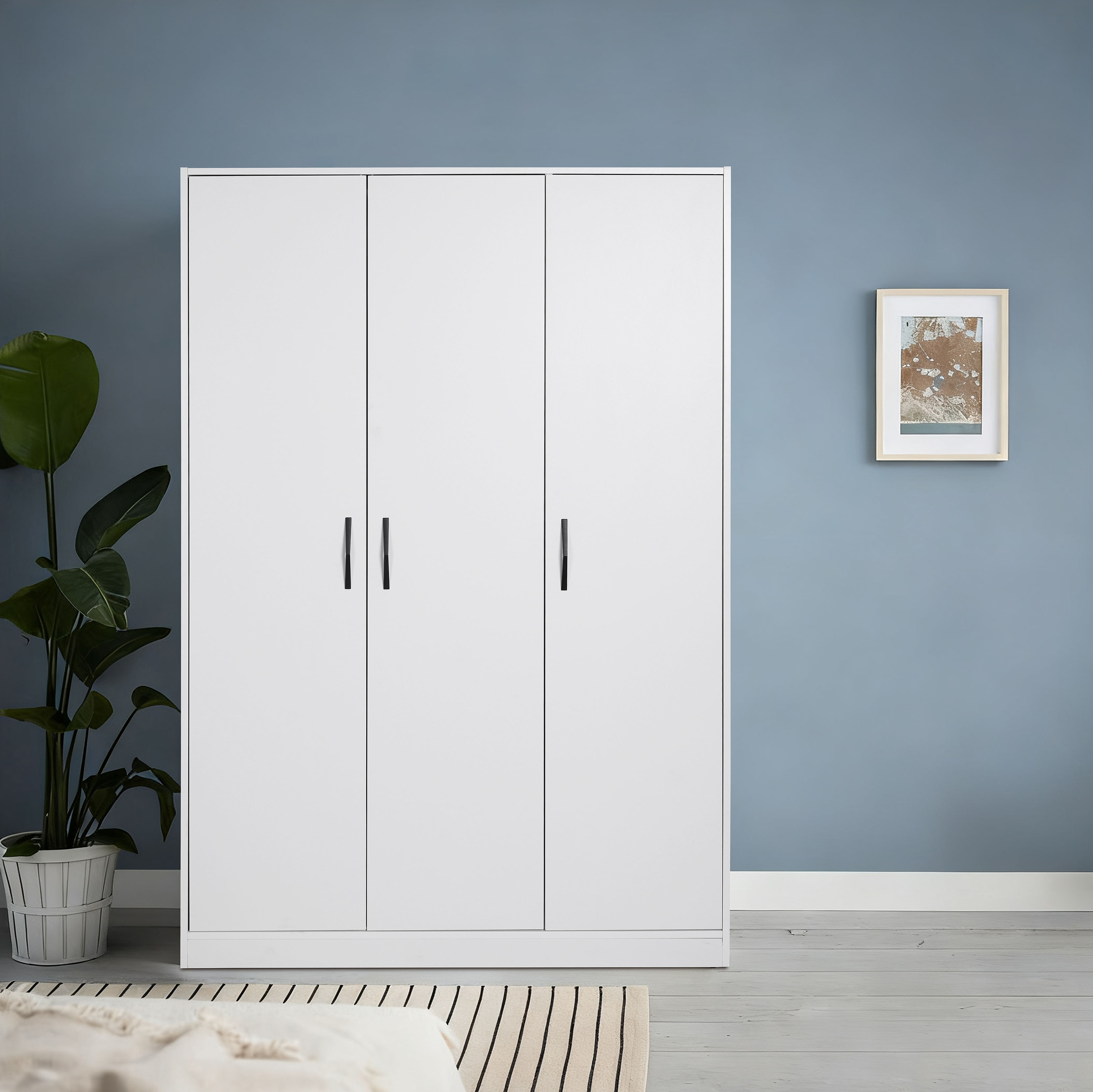 OTTO home Kleiderschrank "Hamburg platzsparend in moderner Optik, FSC zertifiziert" Moderne Optik in weiß, robuste Verarbeitung für den Alltag