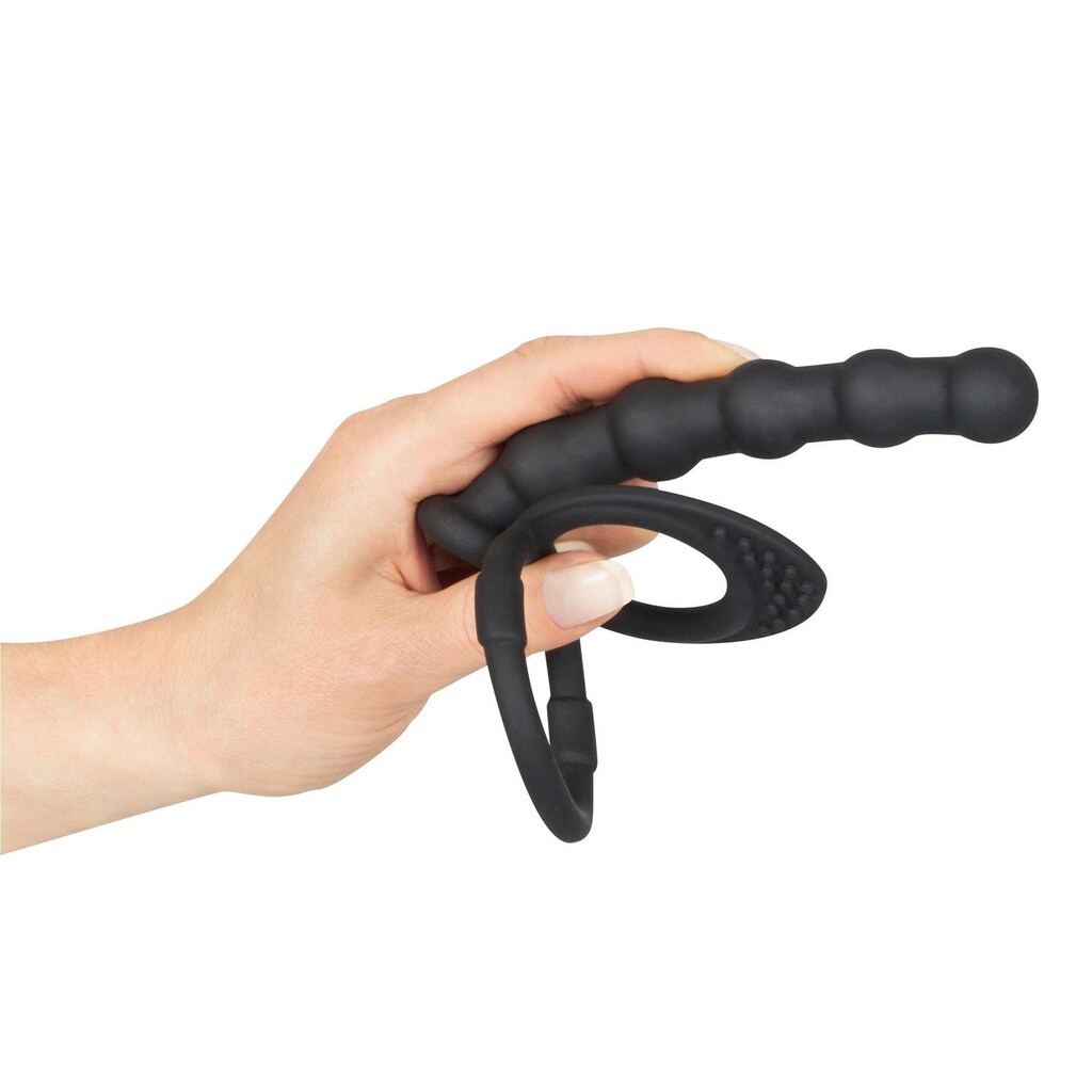 BLACK VELVETS Penis-Hoden-Ring »Penis-/Hodenring mit Analdildo«