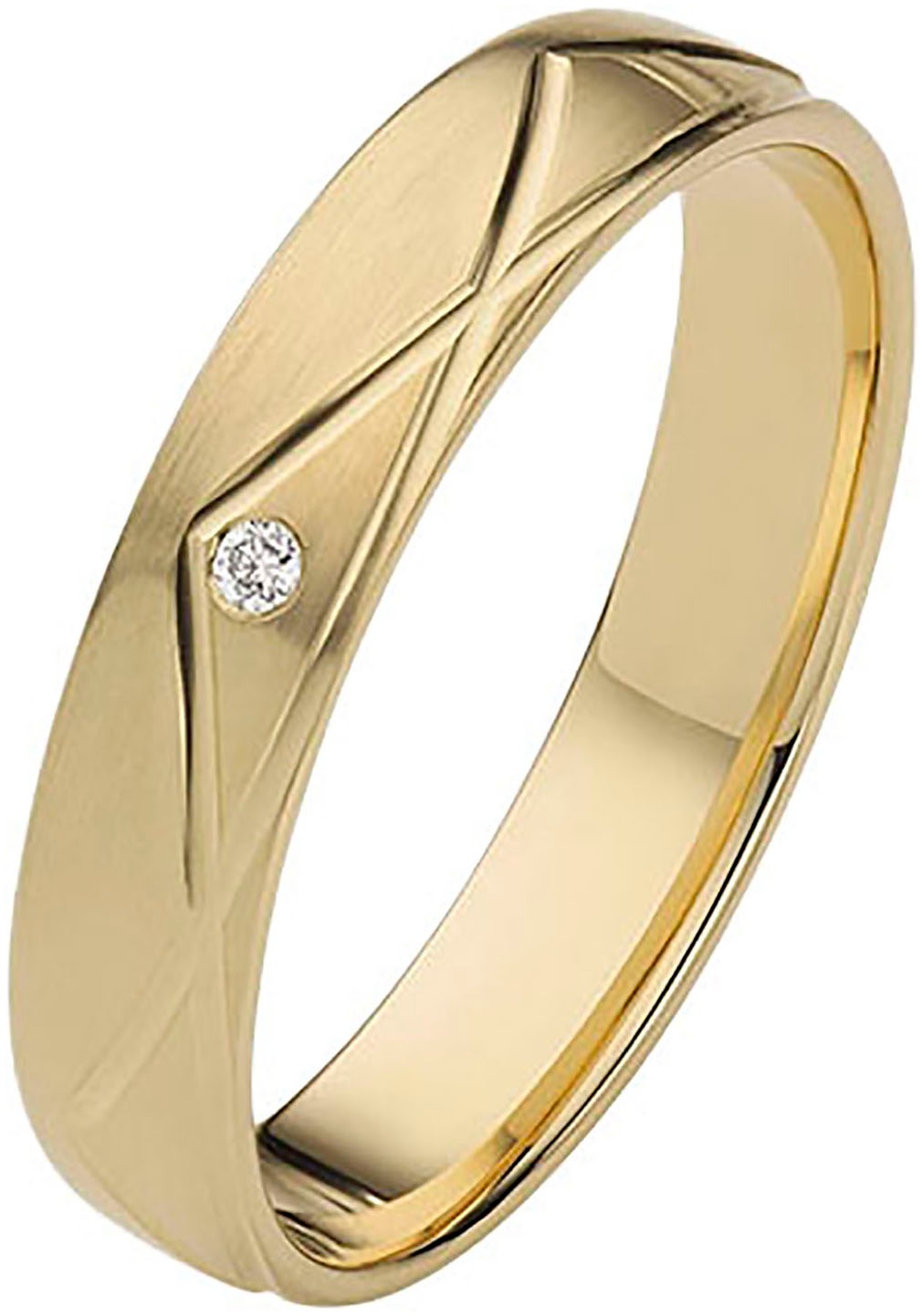 Firetti Trauring »Schmuck Geschenk Gold 375 Hochzeit Ehering "LIEBE"« Made in Germany - wahlweise mit oder ohne Brillant