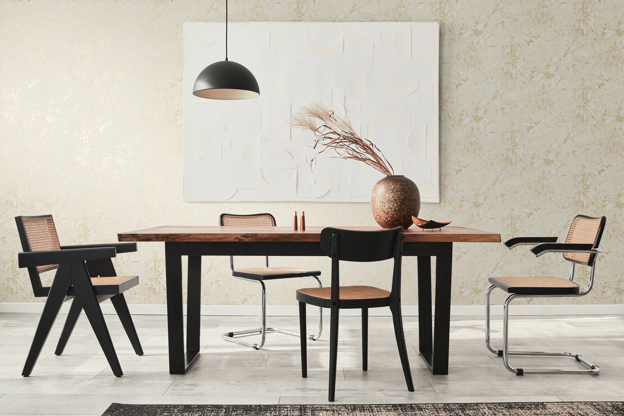 living walls Vliestapete »Smart Surfaces Natur-Tapete Mustertapete Floral Natur«, leicht glänzend, Vliestapete Dschungel für Schlafzimmer Küche Wohnzimmer Natur Design