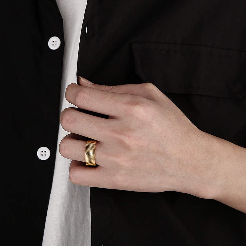 Aniston JEWELRY & WATCHES Fingerring »Schmuck Geschenk Edelstahl Damenring Ring Mesh-Optik« Made in Germany