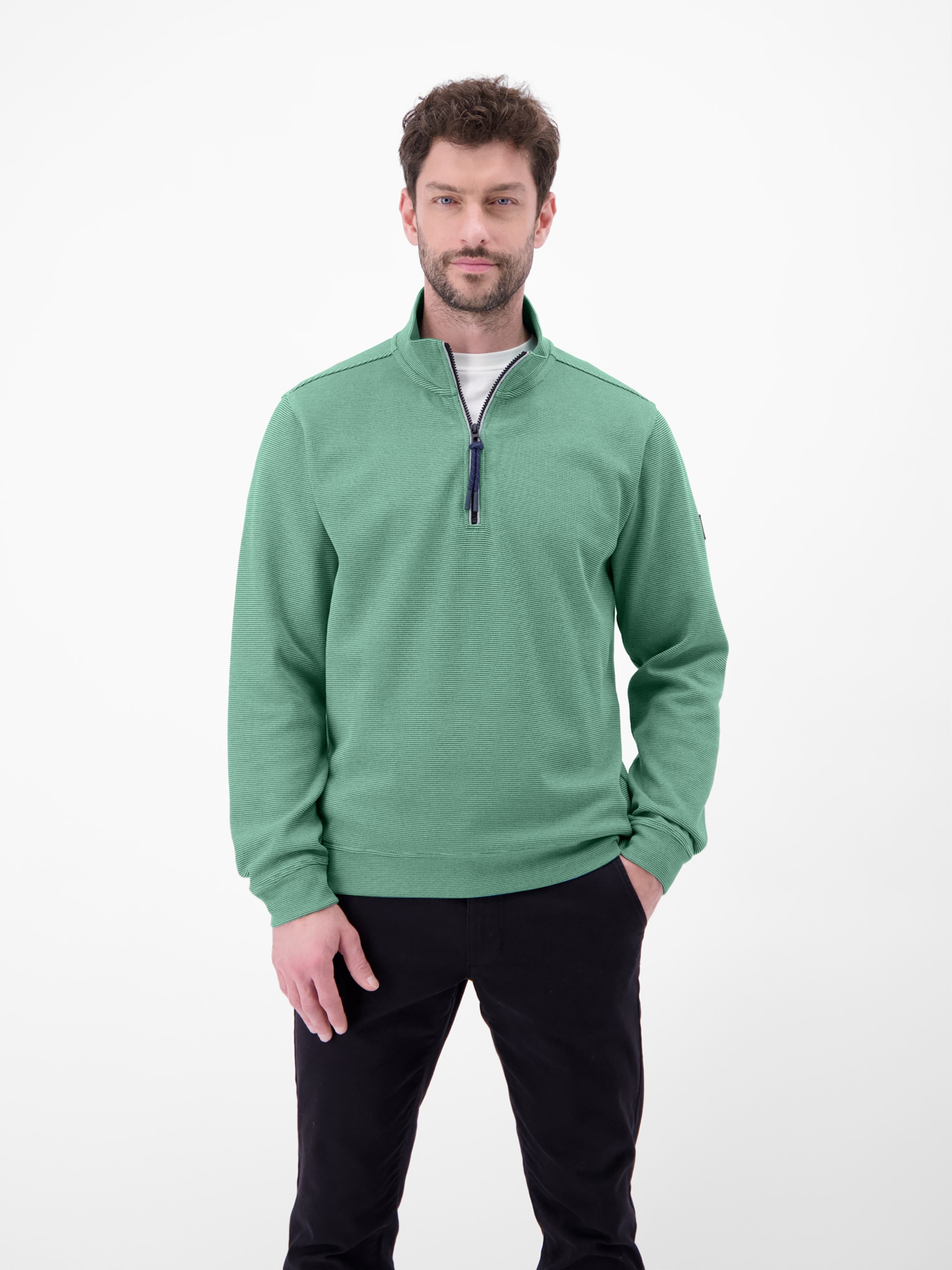 LERROS Sweater "SELANIK", Troyerkragen mit Reißverschluss günstig online kaufen