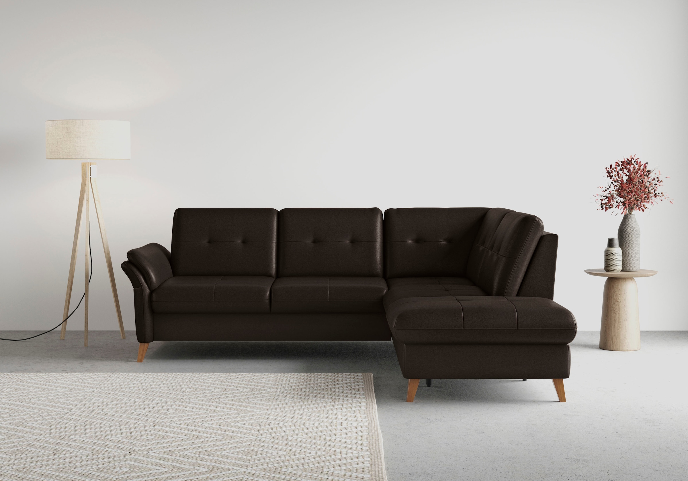 sit&more Ecksofa "Göteborg", inkl. Sitztiefenverstellung, wahlweise mit Bet günstig online kaufen