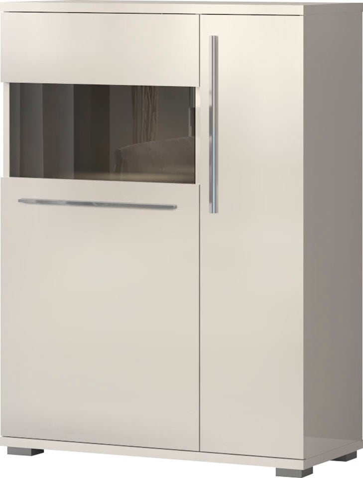 Places of Style Highboard "Piano Vitrine", UV lackiert, Soft-Close Funktion günstig online kaufen