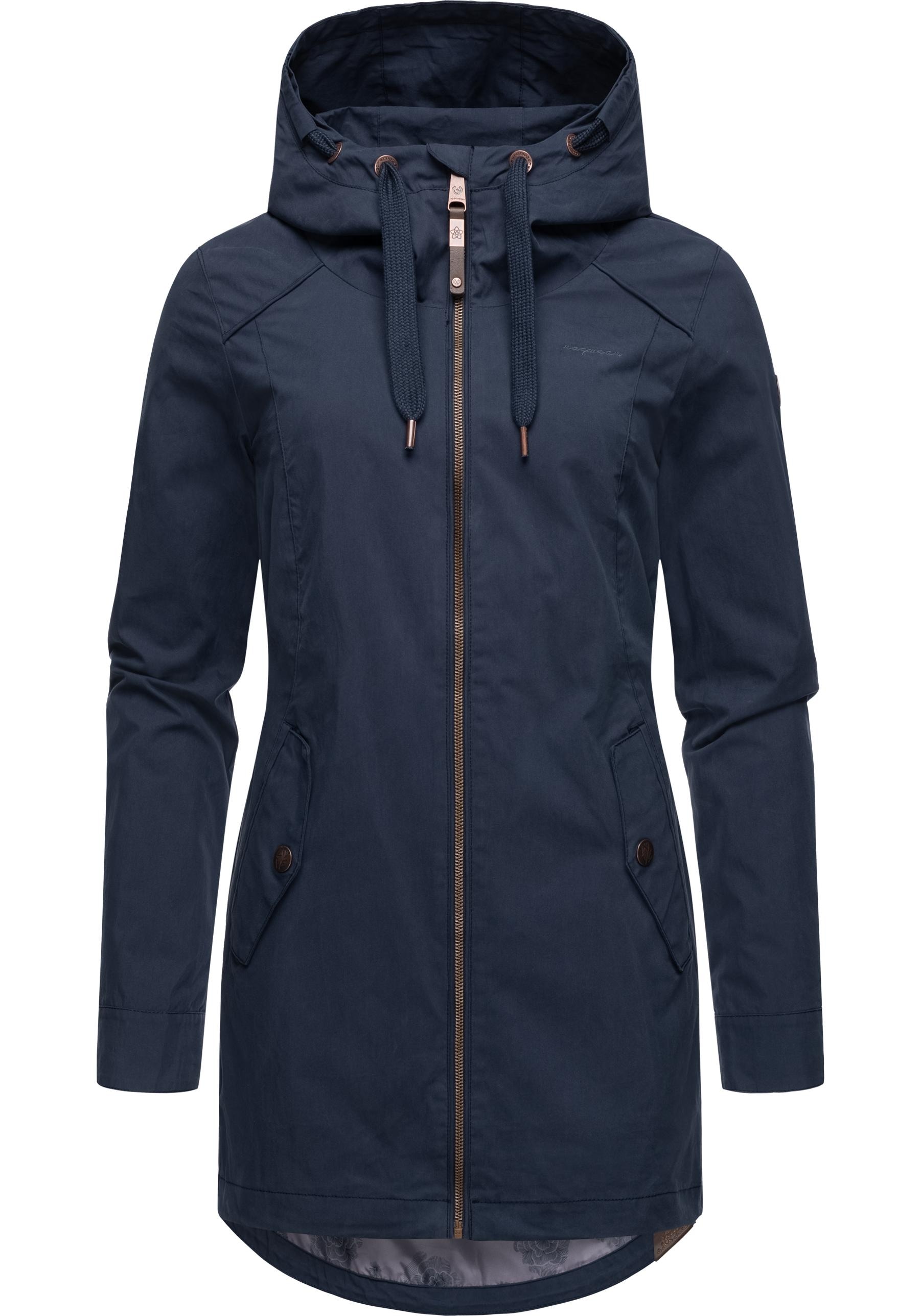 Ragwear Outdoorjacke »Mondda«, mit | Damen bestellen Übergangsparka mit Details Kapuze, tollen BAUR schicker