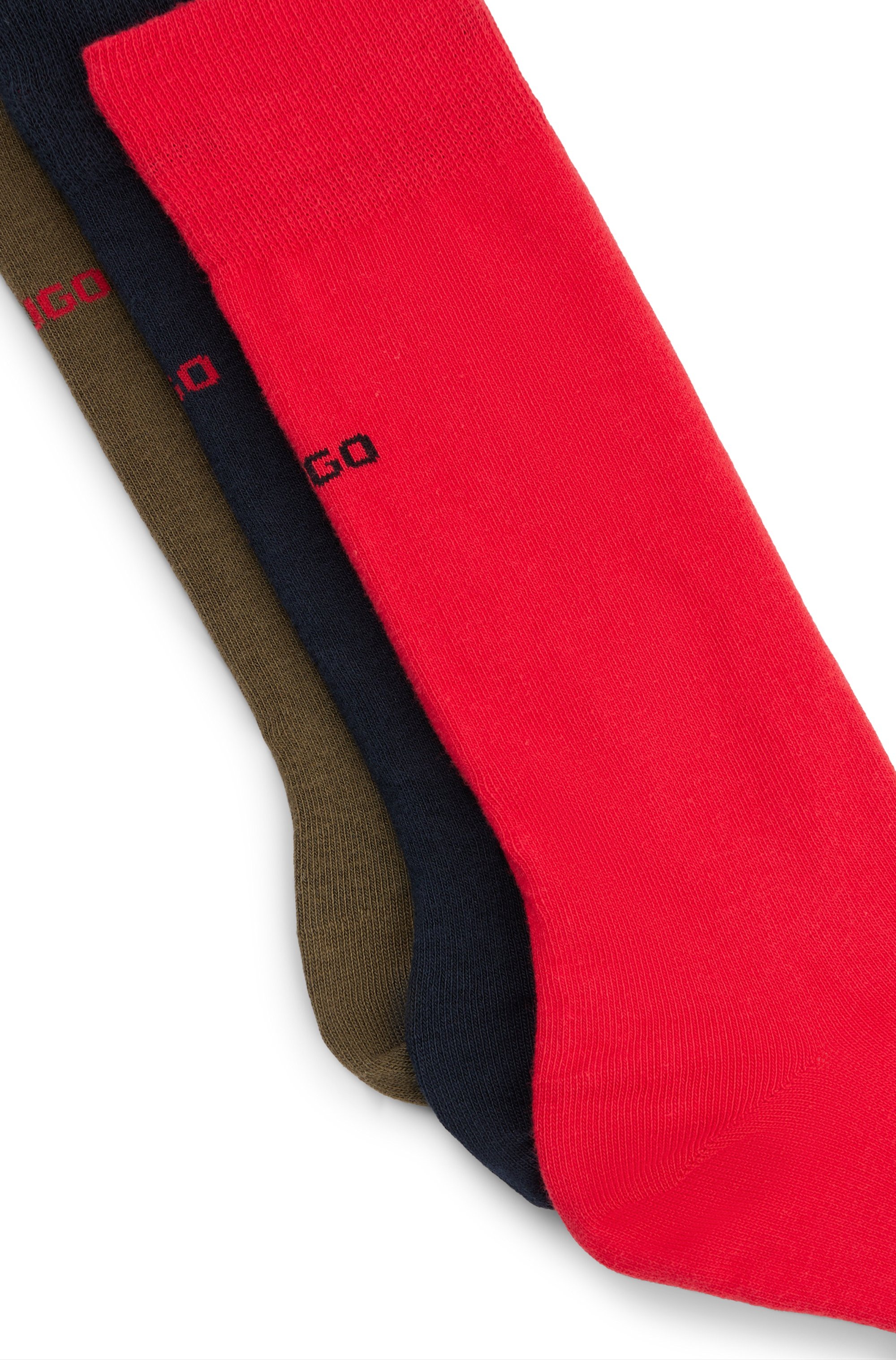 HUGO Underwear Businesssocken »3P RS UNI CC«, (Packung, 3 Paar, 3er Pack), mit kontrastfarbenen HUGO Logo-Schriftzug