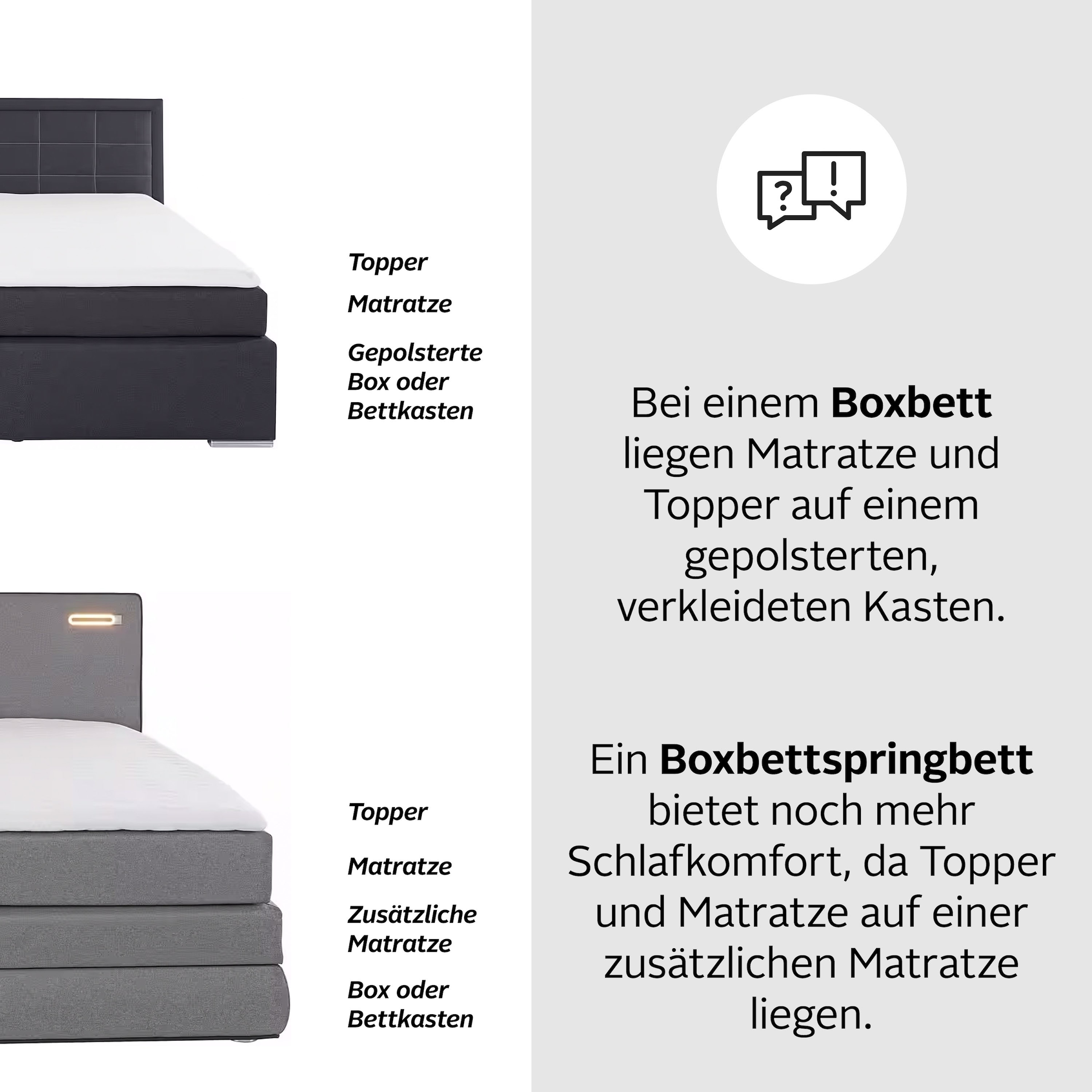 COTTA Boxbett »Tom«, mit Bettkasten, Topper und Zierkissen