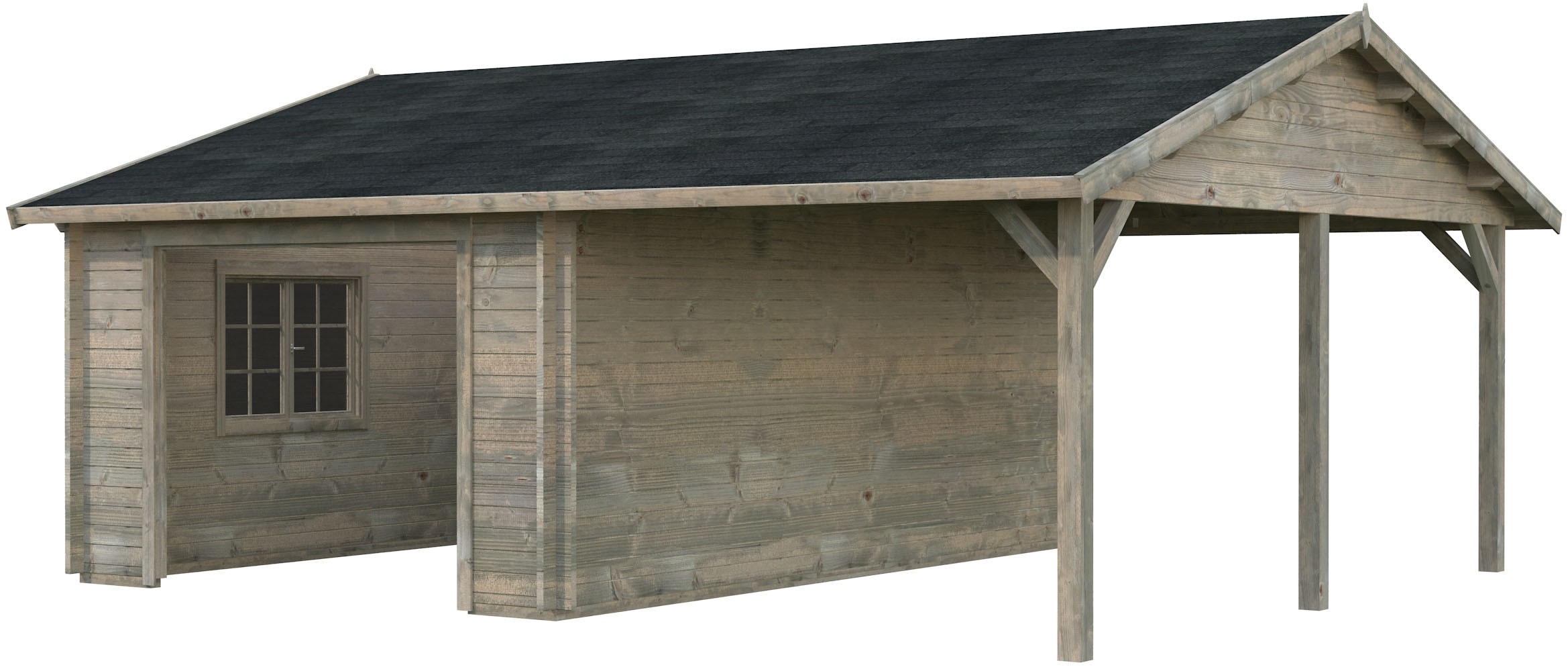 Palmako Garage "Roger, ohne Tor" BxTxH: 706x619x316 cm
