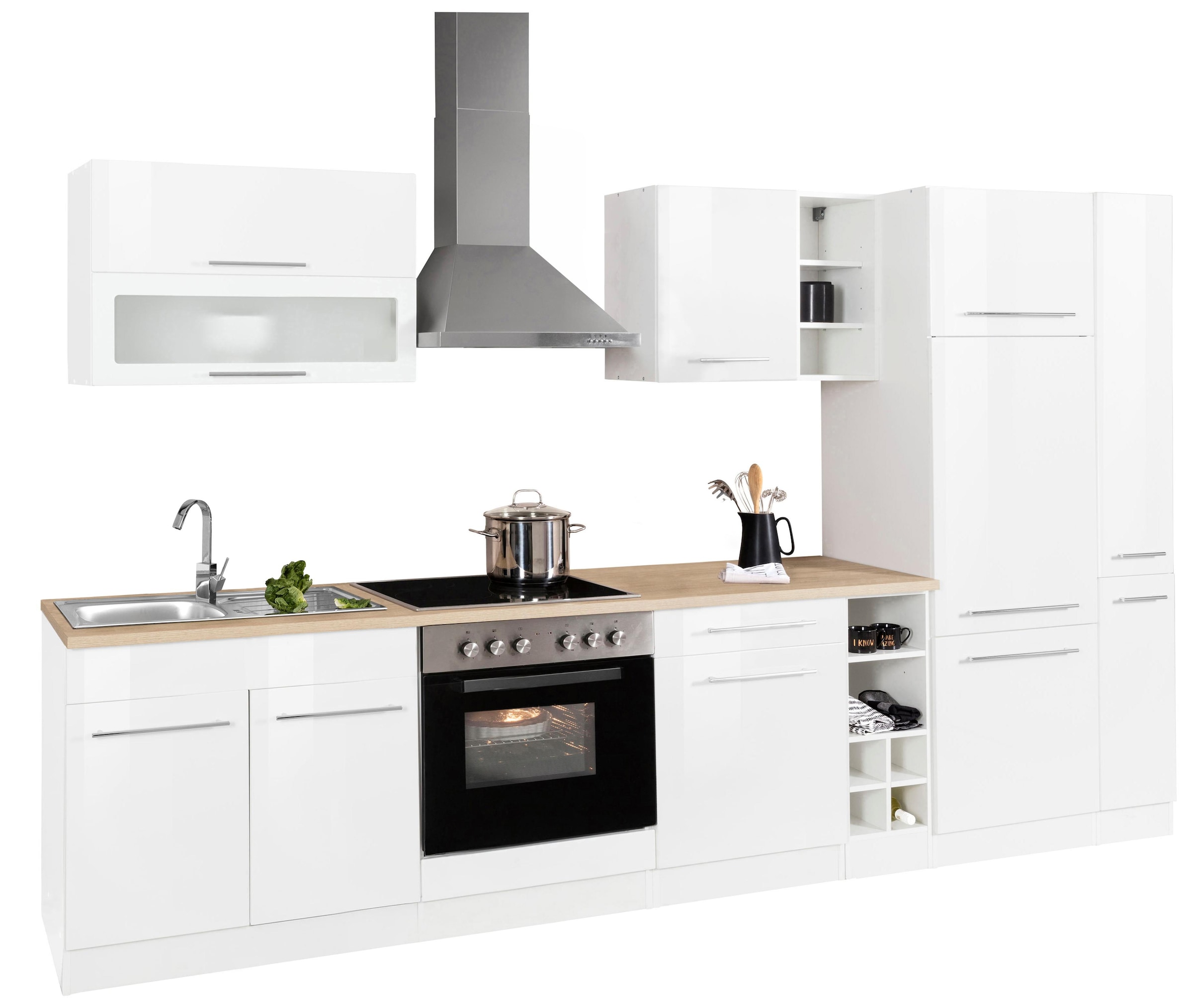 KOCHSTATION Küchenzeile »KS-Eton«, ohne E-Geräte, Breite 330 cm
