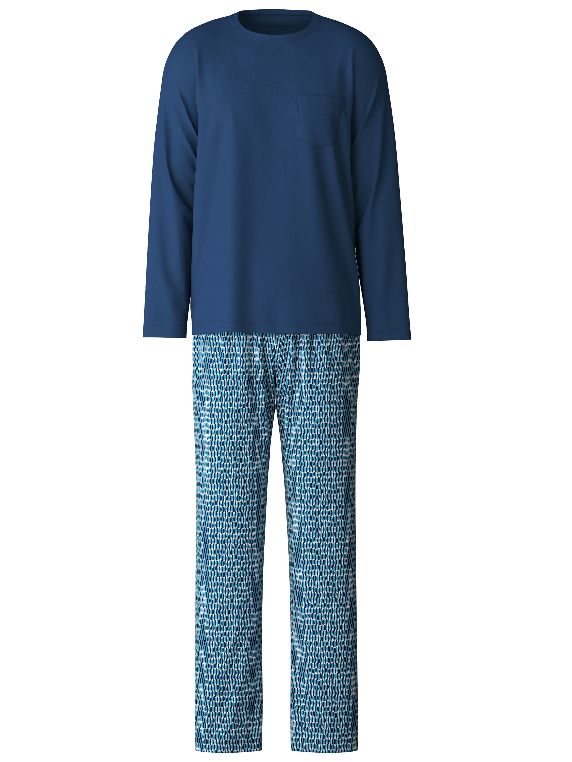 CALIDA Schlafanzug "Relax Imprint 1", 2 Stk. Langarm-Shirt & Hose mit gerad günstig online kaufen