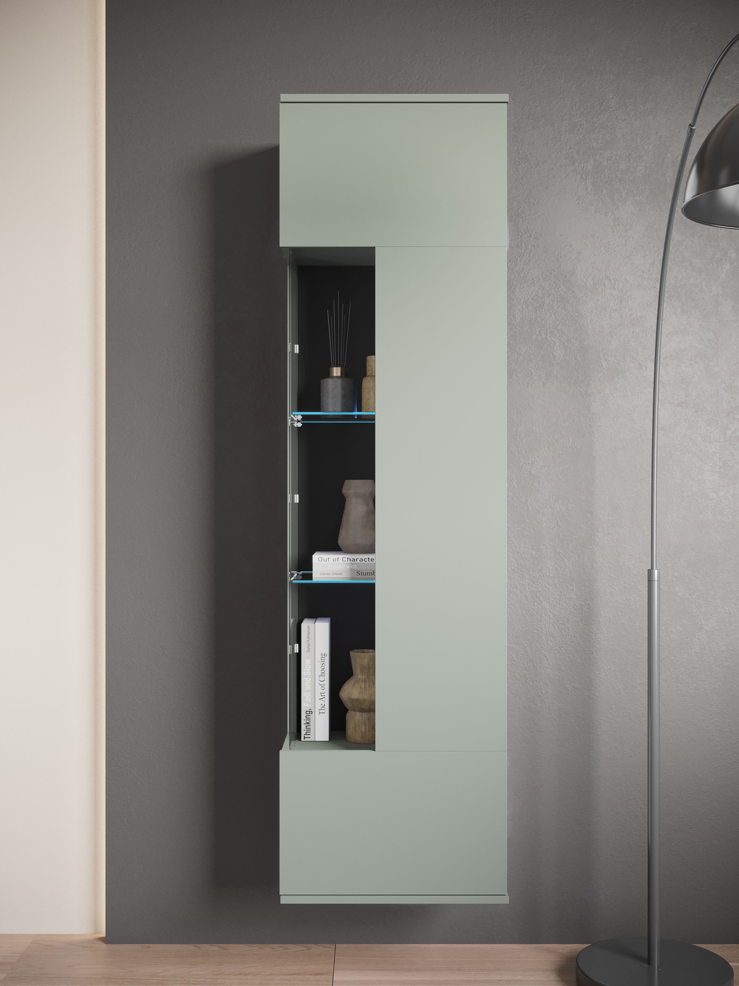 INOSIGN Vitrine »Kenia, stehend und hängend«, (1 St.), Vitrineschrank mit Glastüren 160 cm Höhe
