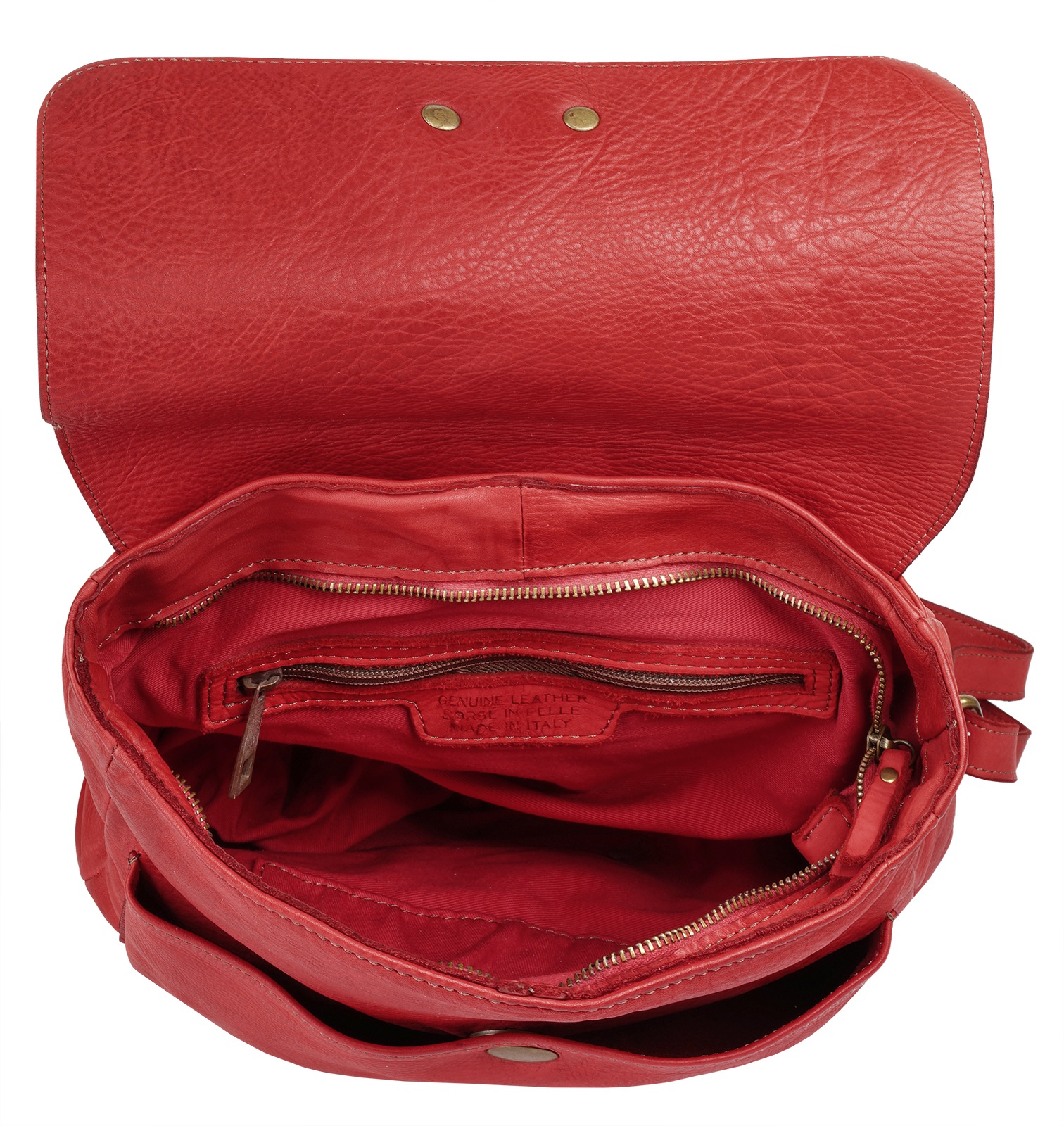 Samantha Look Cityrucksack, Echt Leder, Made in Italy