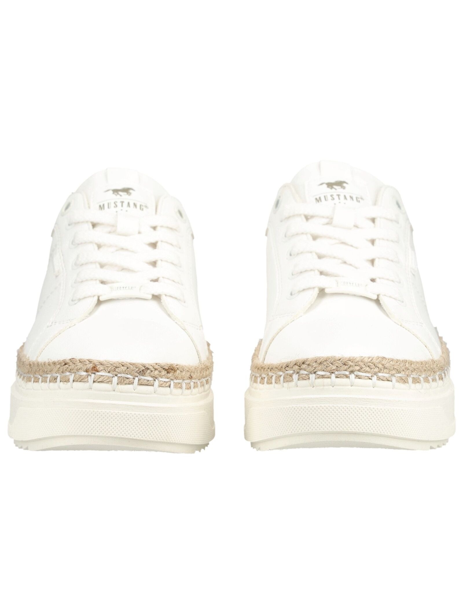 Plateausneaker MUSTANG SHOES "Mustang Shoes Sneaker Lederimitat", Herren, Gr. 40, weiß, Lederimitat, Schuhe Plateausneaker 2