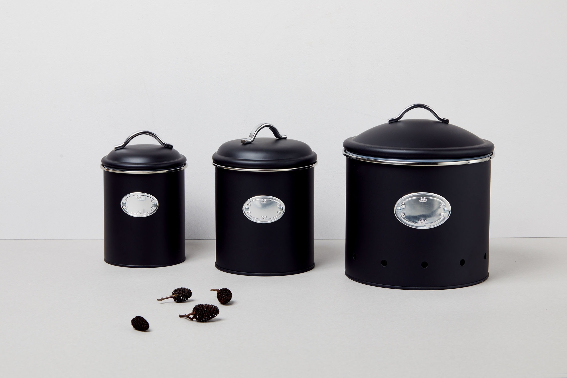 WENKO Vorratsdose "Modell Nero" Set, 3 Stk. tlg. Aufbewahrungsdosen für Vor günstig online kaufen
