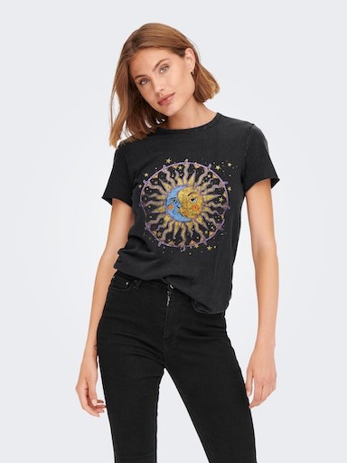 ONLY Rundhalsshirt »ONLLUCY REG S/S TOP JRS NOOS« unterschiedlich bedruckt