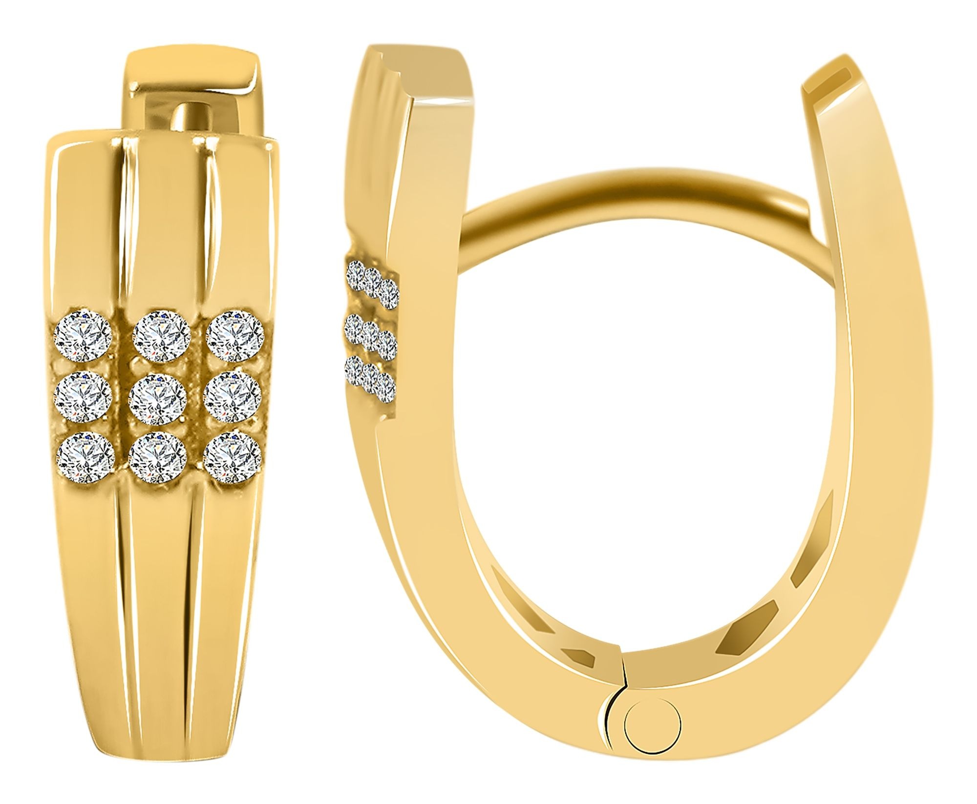 Adelia´s Klappcreolen »Damen Ohrringe – Klappcreole aus 333 Gold mit Zirkonia« Ideal als Geschenk zum Muttertag