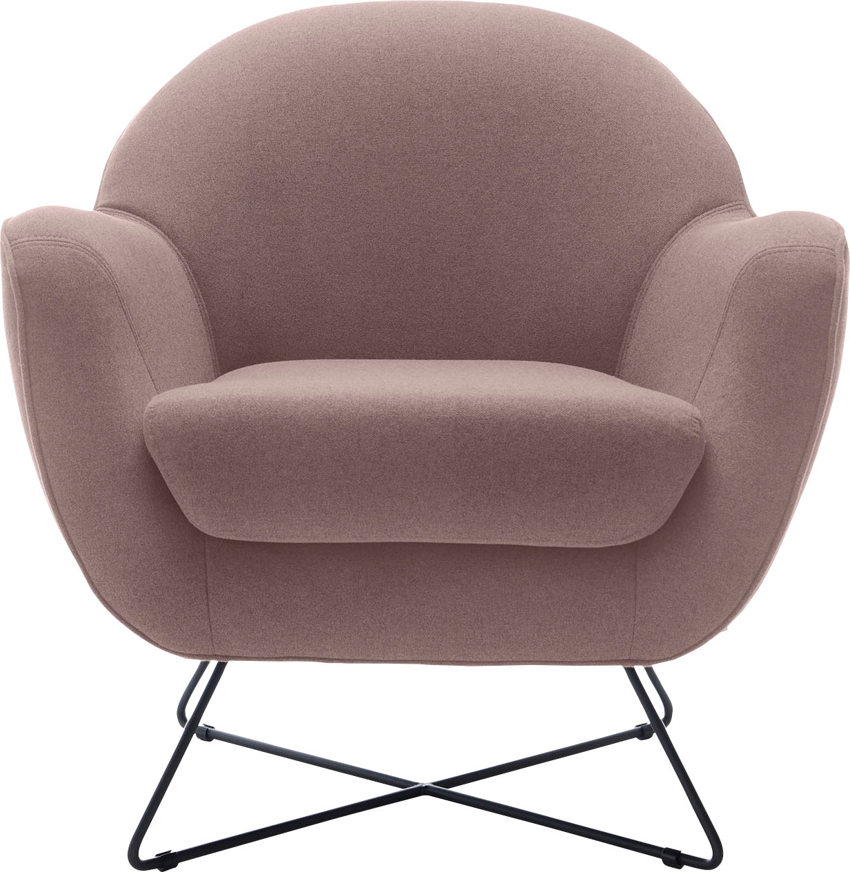 TRENDMANUFAKTUR Sessel »Evora, Loungesessel, Designsessel«, in zeitlosem Stil mit modernem Metallgestell