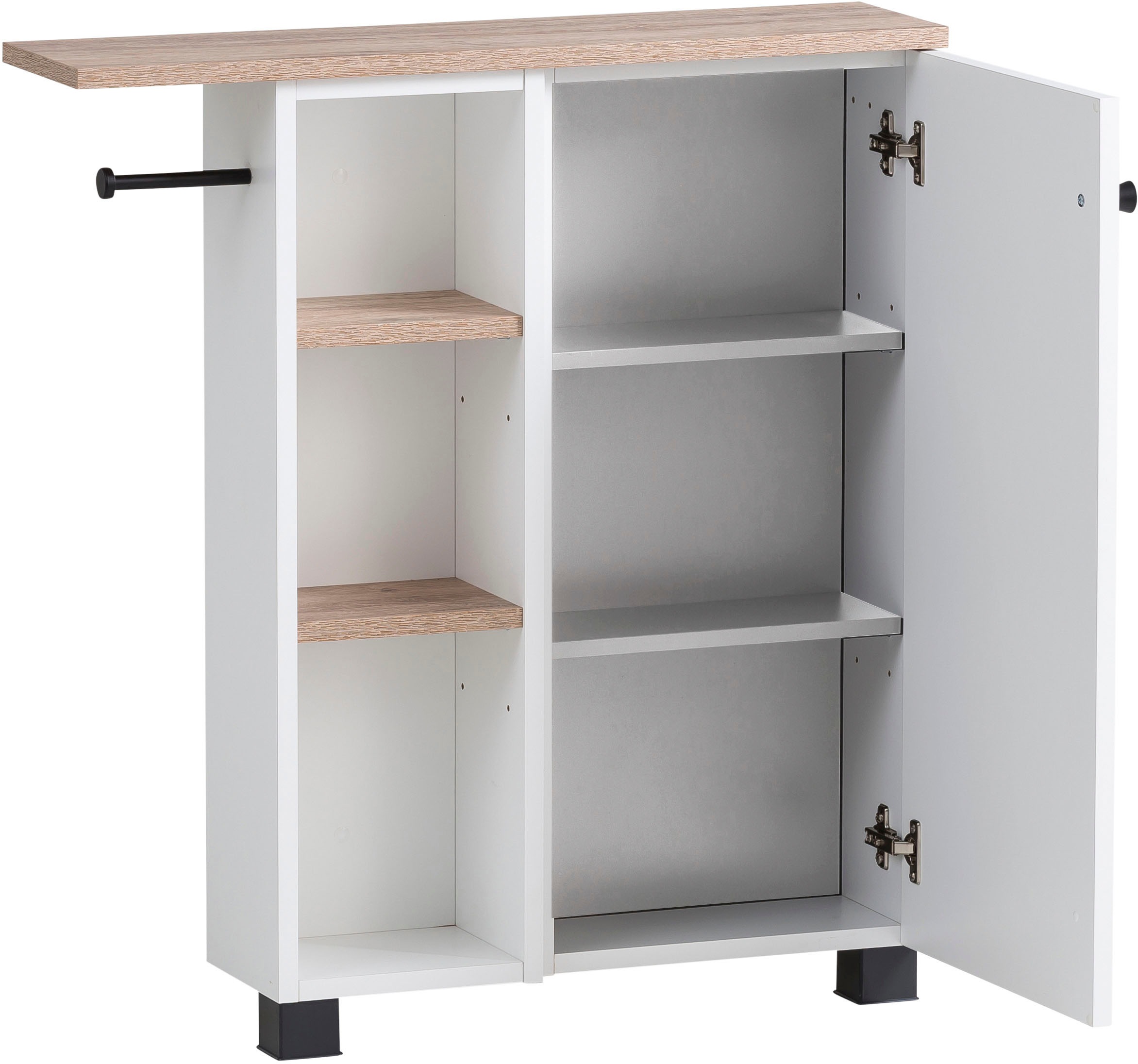 welltime Mehrzweckschrank "Balto, Breite 70 cm", Holzdekor mit fühlbarer St günstig online kaufen