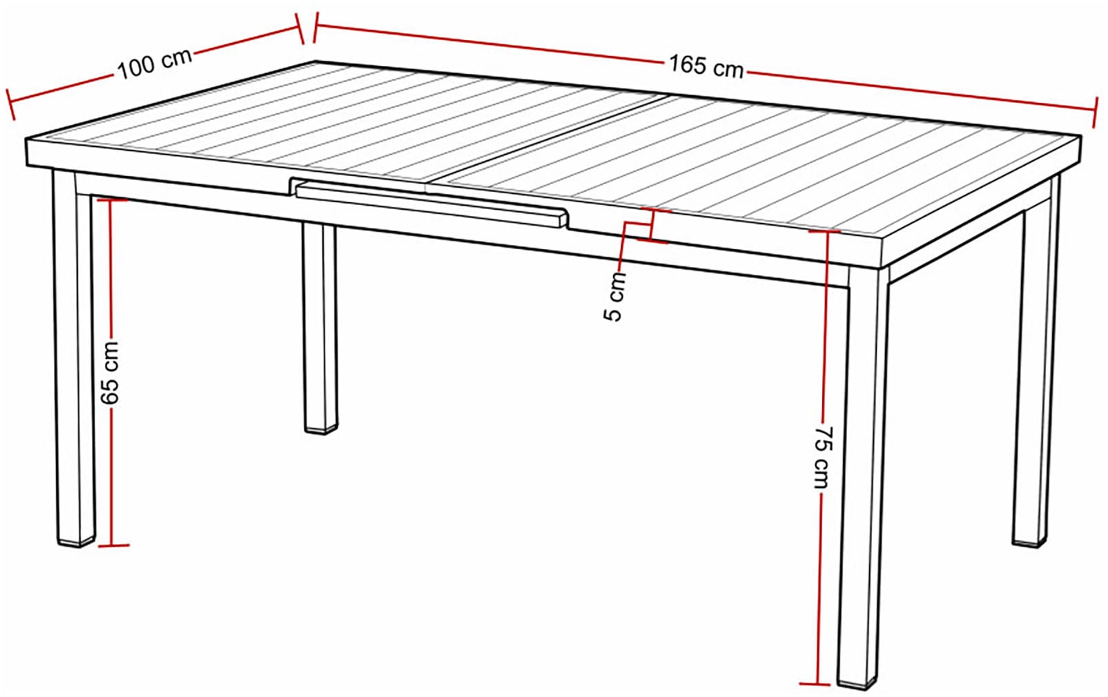 Destiny Garten-Essgruppe »COMO IMOLA Essgruppe 4 Se + Tisch 165/215x100cm« Set,  Tisch ausziehbar