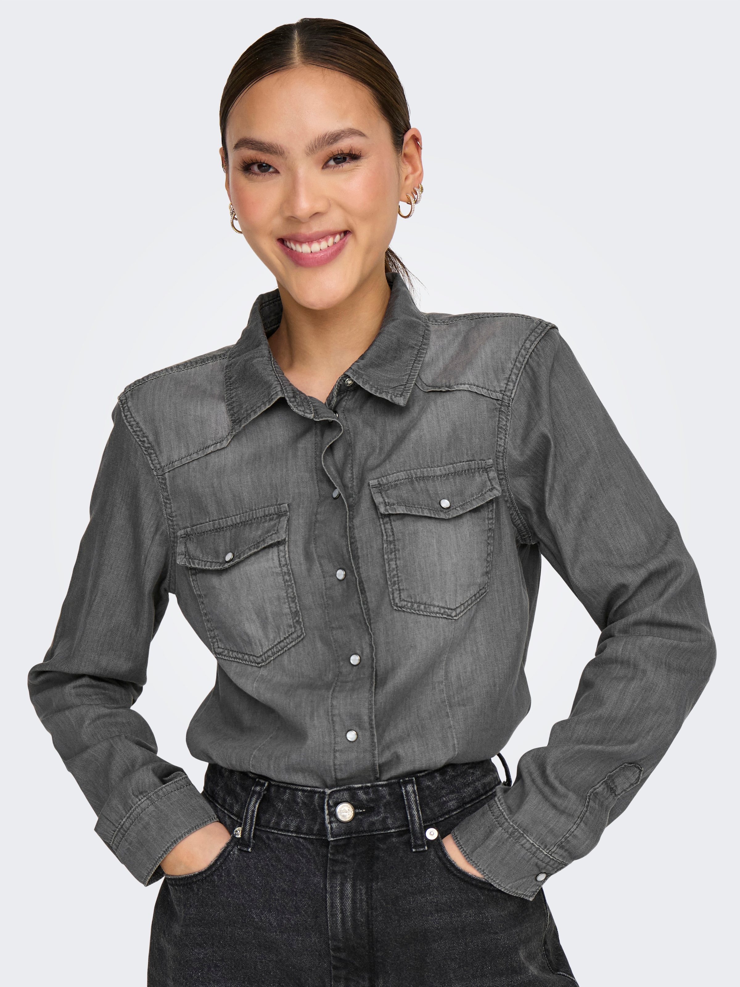 ONLY Jeansbluse »ONLALICE REG SHIRT DNM BOX AKM«