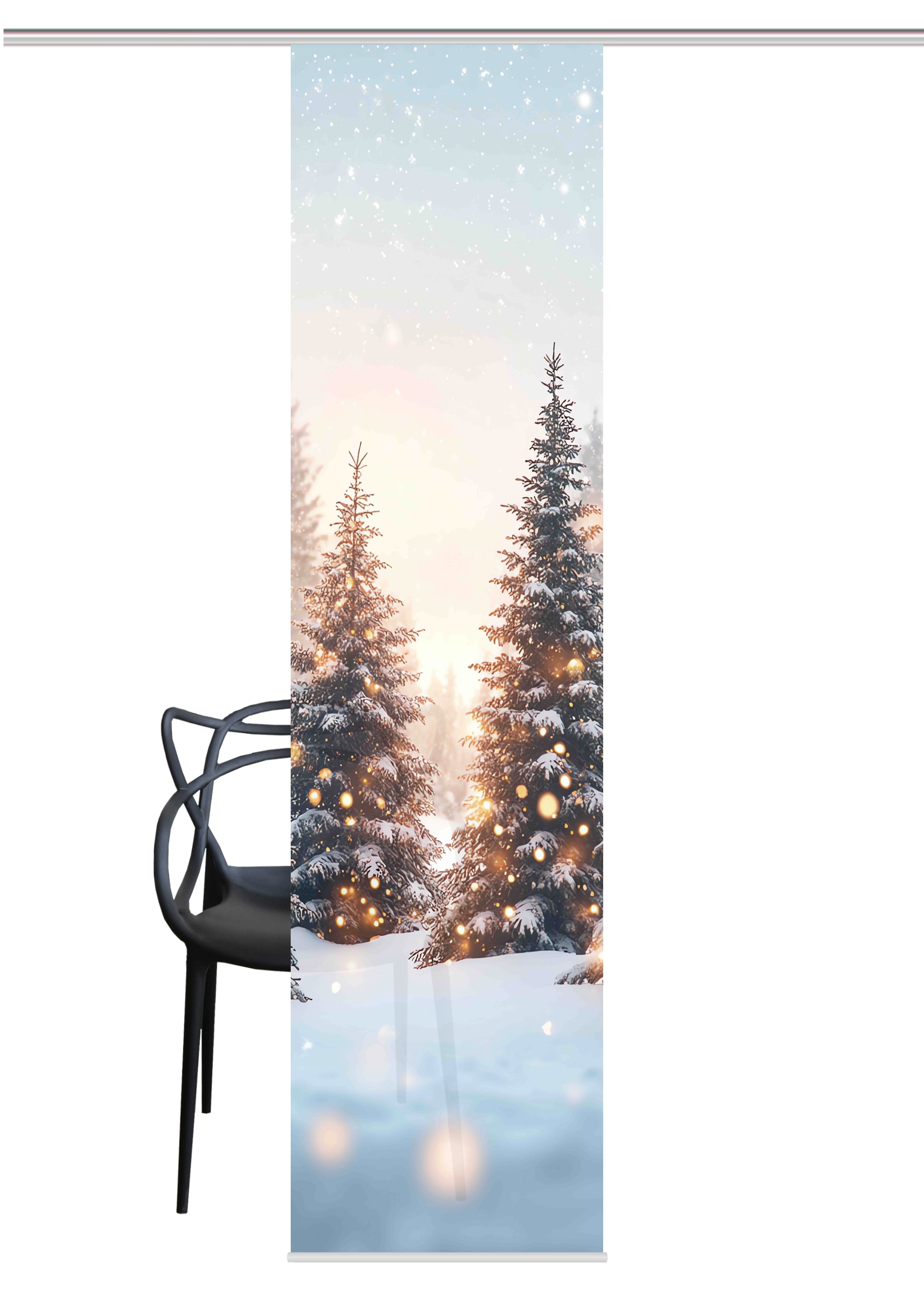 HOME WOHNIDEEN Schiebegardine "SCHNEETANNEN" Paneelwagen 1 Stk. tlg. Schieb günstig online kaufen