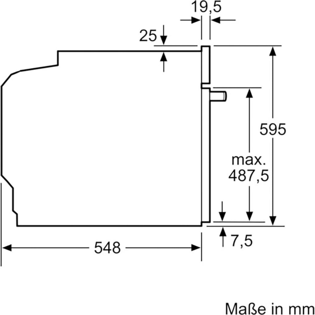 SIEMENS Pyrolyse Backofen »HB578BBS6«, iQ500, HB578BBS6, mit Backauszug, Pyrolyse-Selbstreinigung