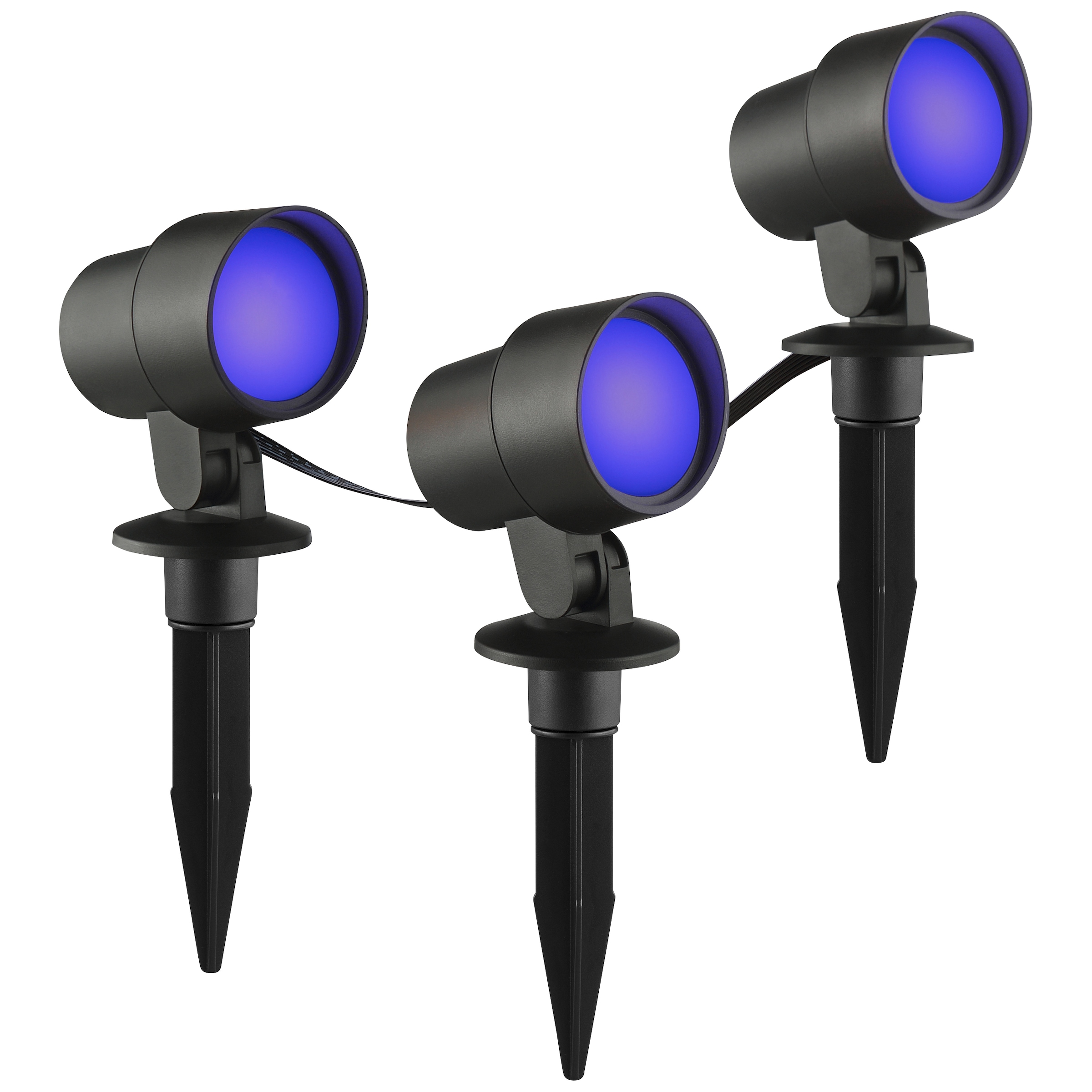 Brilliant LED Gartenleuchte »Kamara« LED-Modul 3 Stk. RGB | warmweiß - kaltweiß LED Gartenspieß Set, dimmbar, RGB, CCT, IP44, schwarz, App steuerbar