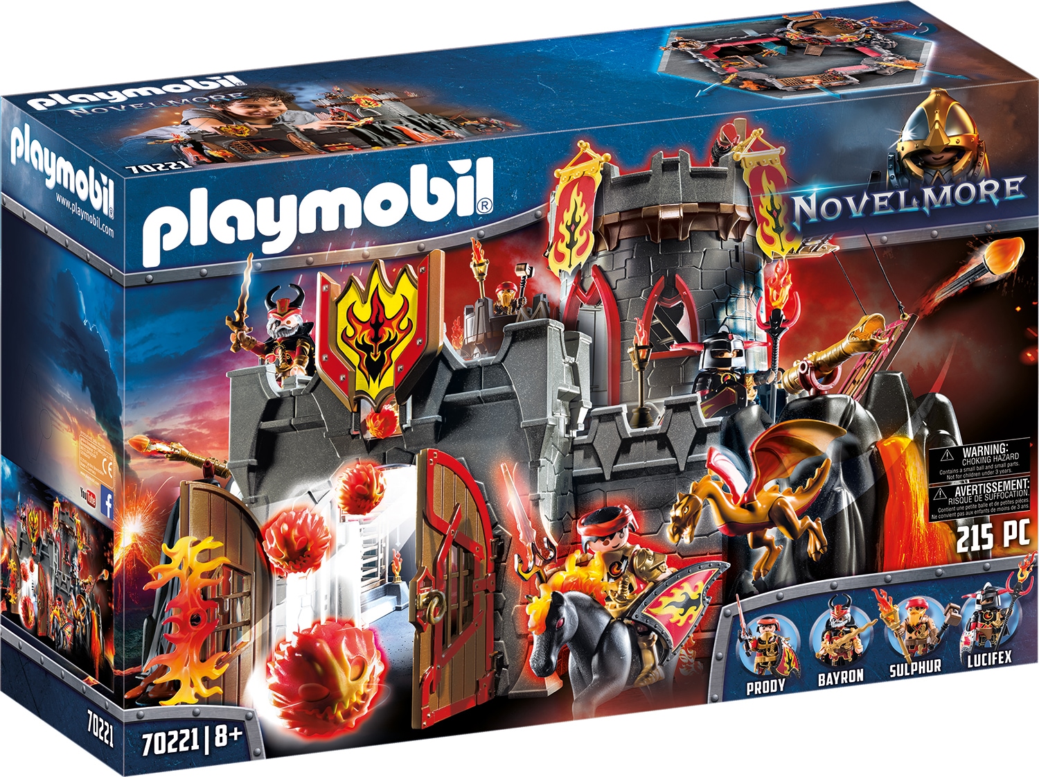 Playmobil® Konstruktions-Spielset »Festung der Burnham Raiders (70221), Novelmore«, (215 St.), Made in Germany