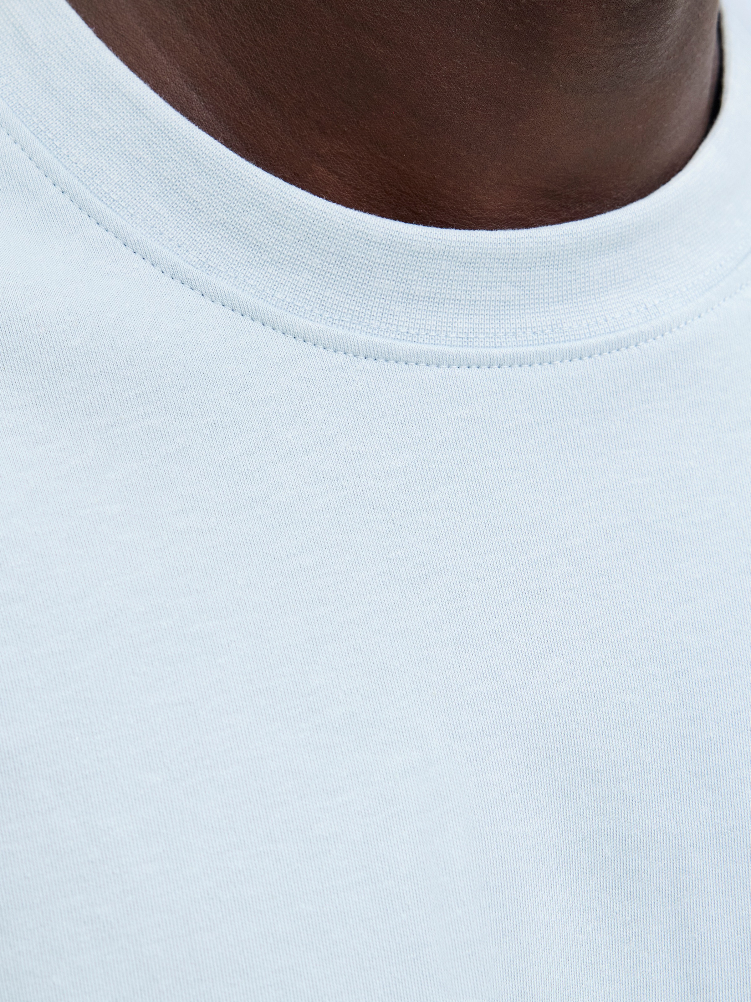 Rundhalsshirt JACK & JONES "JJHONOLULU AOP TEE SS CREW NECK", Damen, Gr. M, celestial blau, Jersey, Obermaterial: 100% Baumwolle, bedruckt, regular fit normal, Rundhals, Shirts Rundhalsshirt, Baumwolle, regular fit 7
