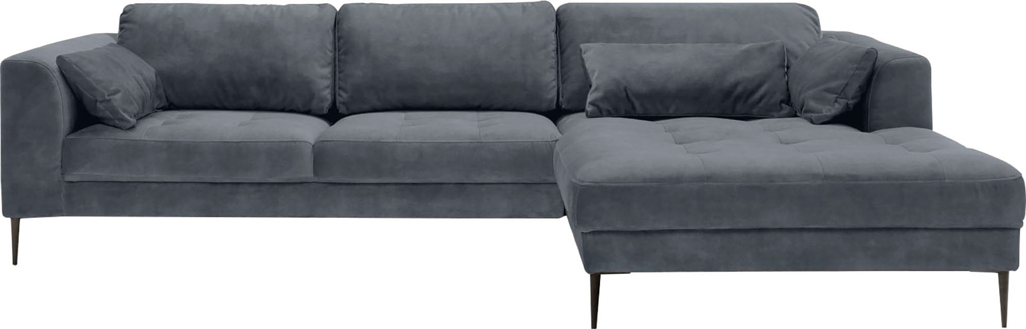 TRENDMANUFAKTUR Ecksofa »Luzi, wahlweise mit Schlaffunktion & Bettkasten. OTTOs Choice, L-Form«, Designsofa mit tollem Sitzkomfort, Metallfüße schwarz, Breite 280 cm
