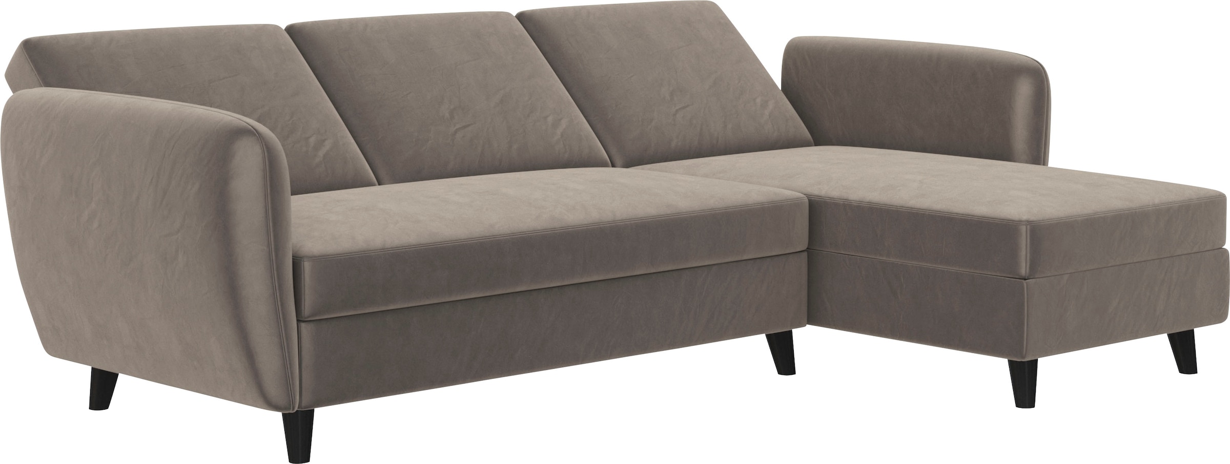 Dorel Home Ecksofa »Perry, L-Form,«, Rückenlehne, verschiedene Farbvarianten, Sitzhöhe 43 cm, Breite 219 cm