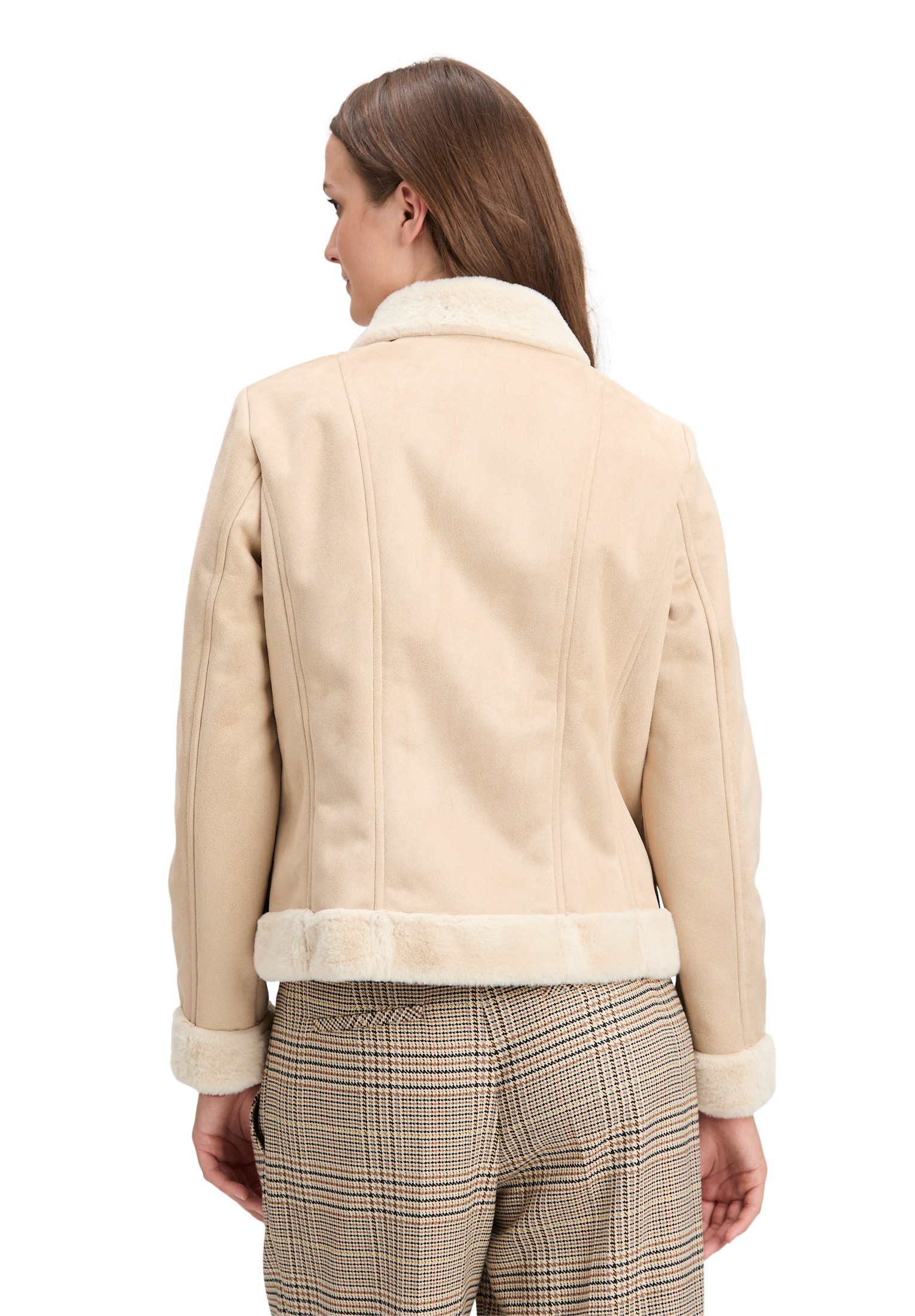 Cartoon Jackenblazer »Damen Bikerjacke mit Kunstfellkragen«